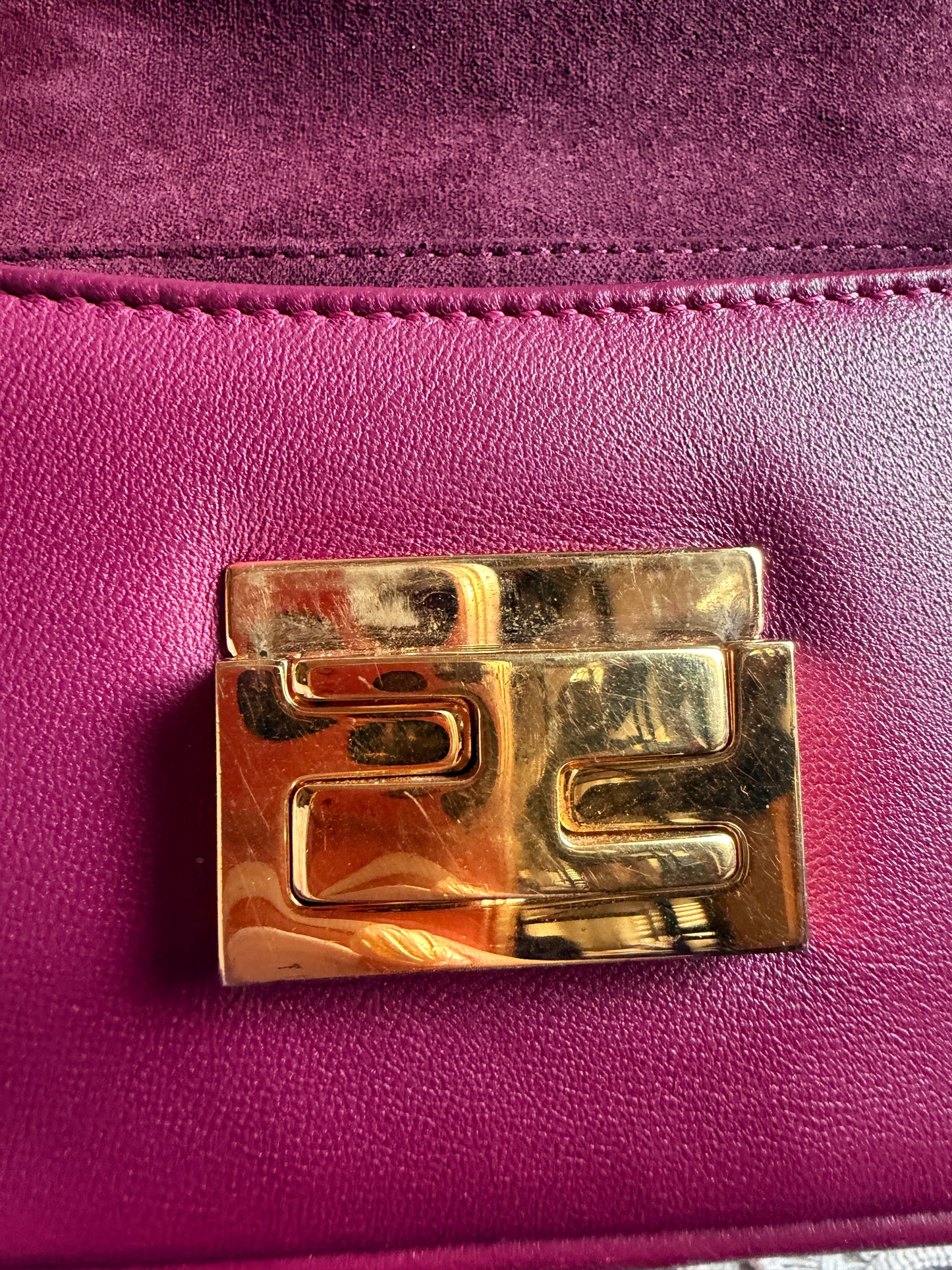 FENDI Shiny Nappa Mini Be Baguette