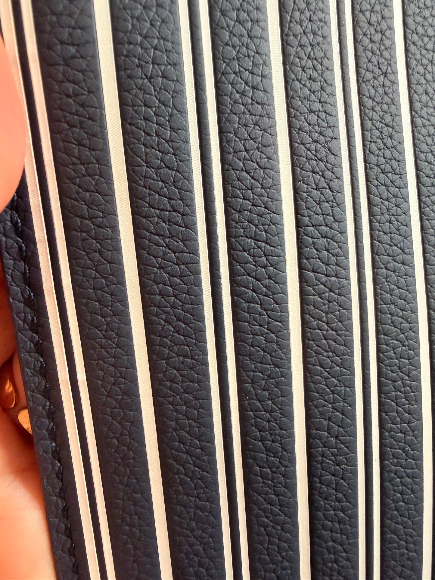 Louis Vuitton Calfskin Inside-out Neverfull Pouch in Navy