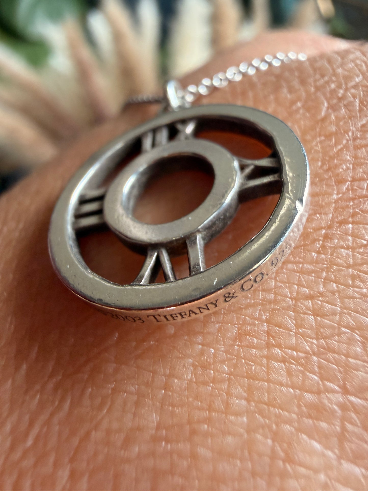 Tiffany & Co. Atlas Pendant Necklace 925 Sterling Silver