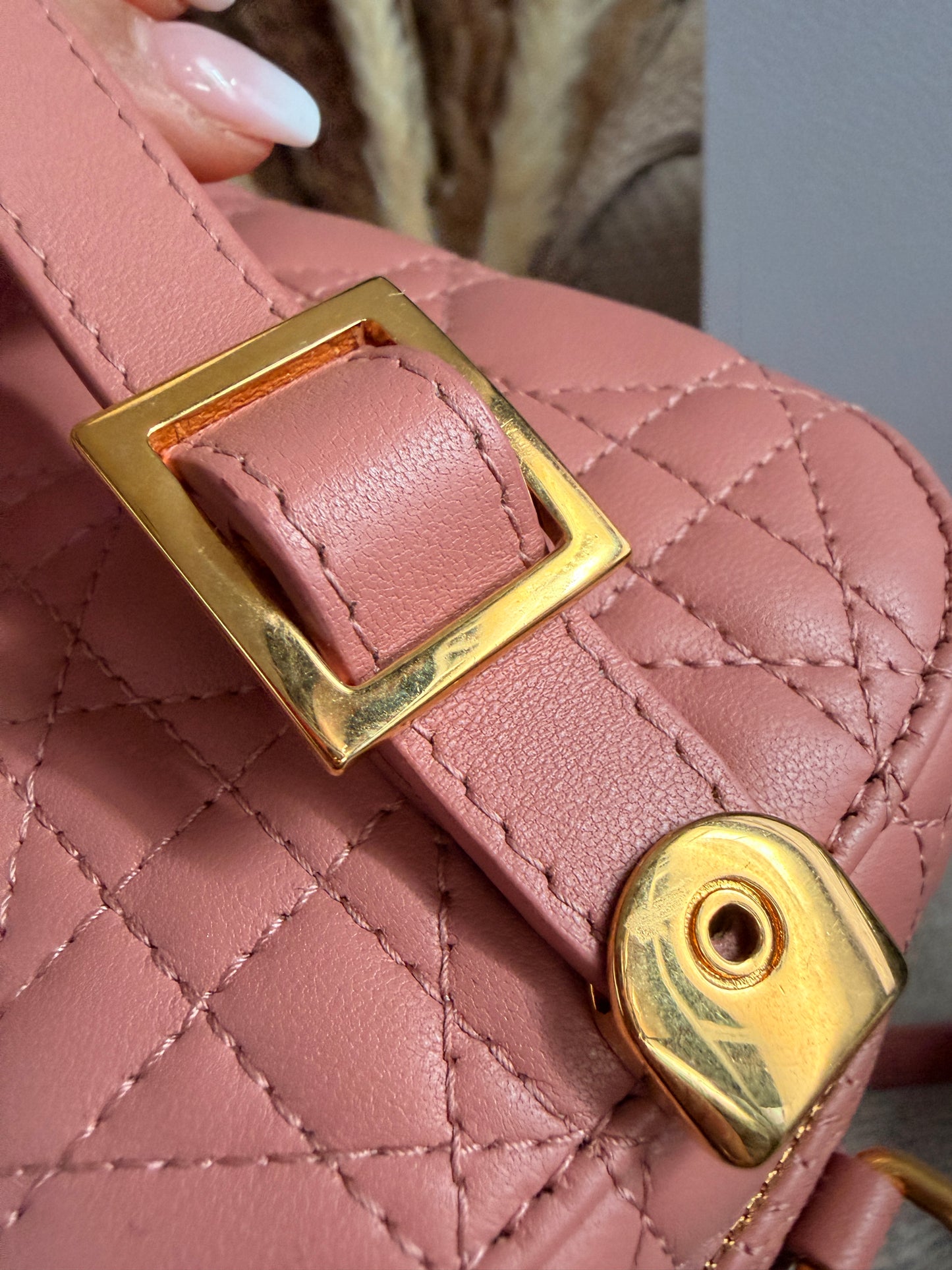 Christian Dior Lambskin Cannage Small Vanity Case