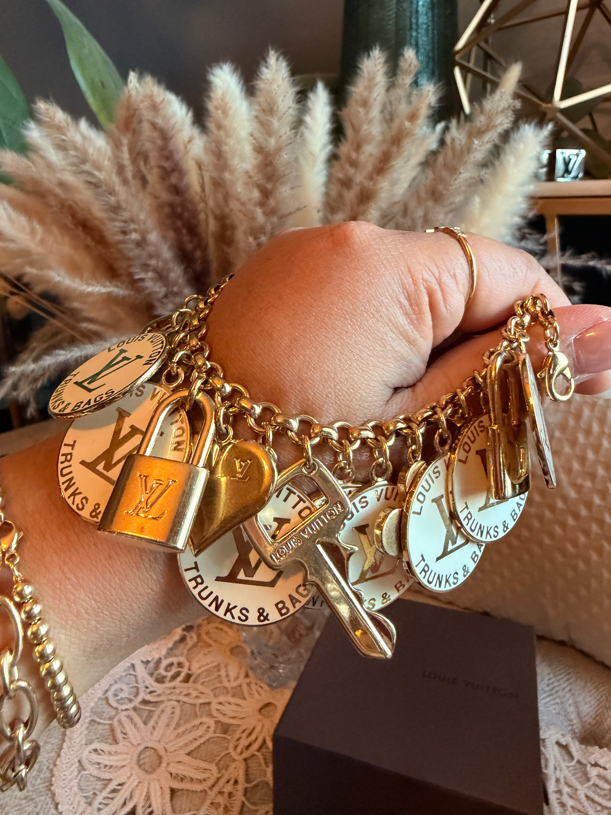 Louis Vuitton Trunks Breloques  Charm Bracelet-Retired