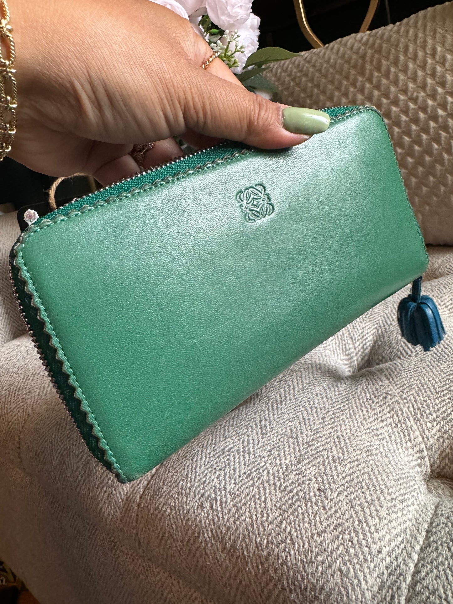 Loewe Zippy Wallet with Tassel