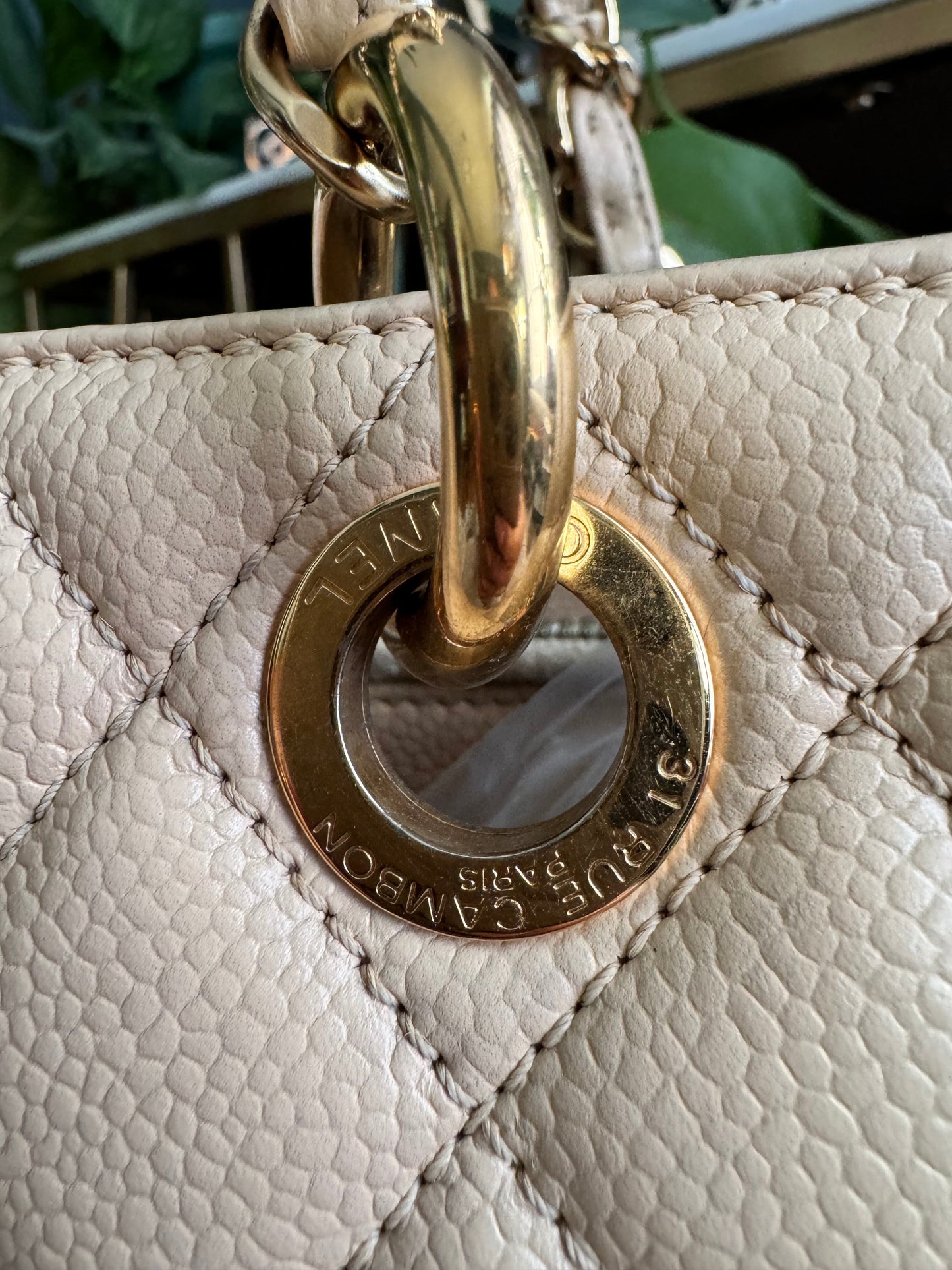 Chanel GST in Beige Caviar with Gold Hardware