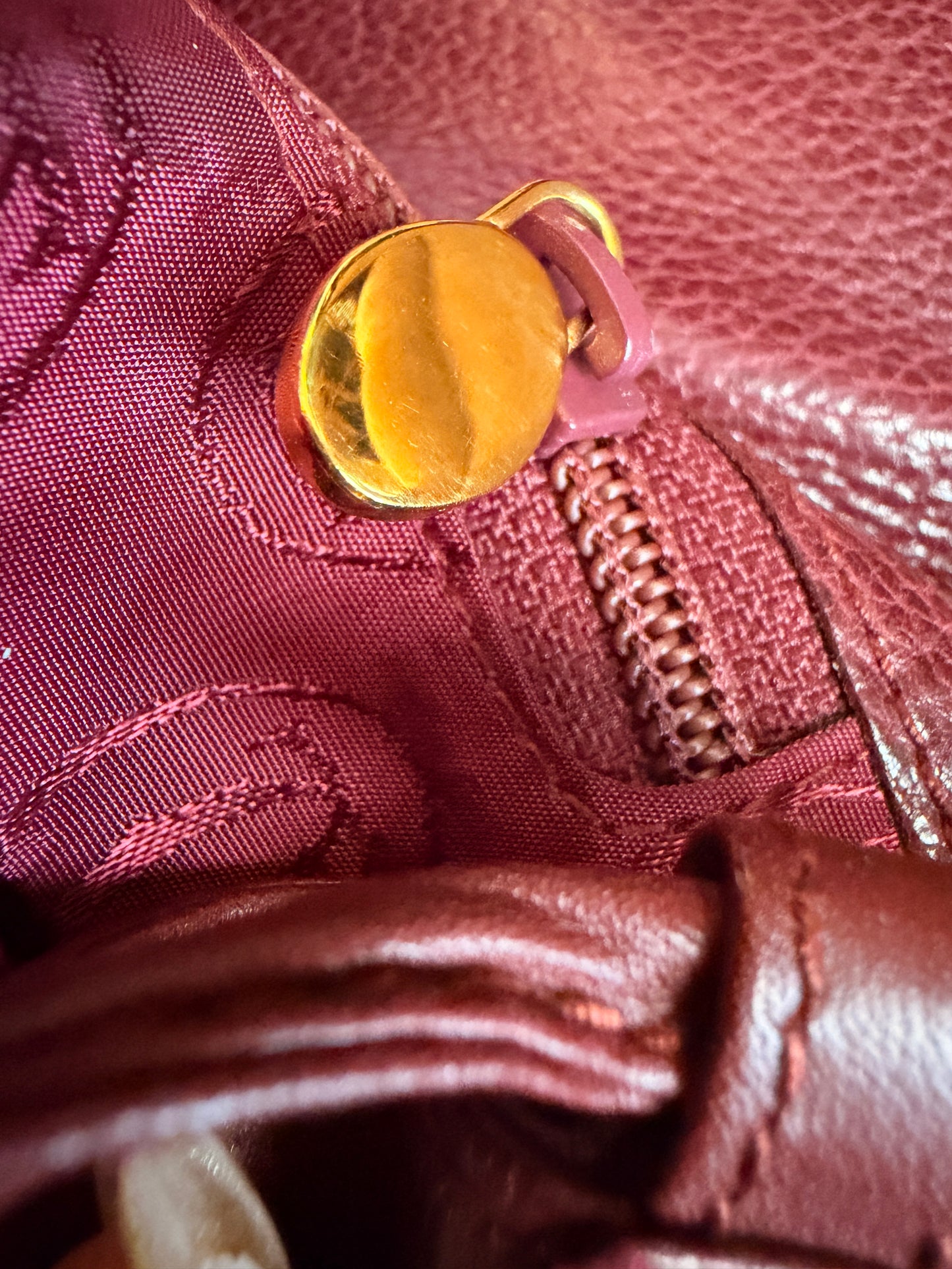 Cartier Vintage Burgundy Leather Crossbody