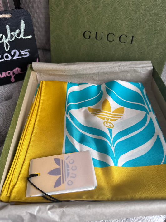 Gucci-Adidaa Collab Silk Scarf-Brand New in box