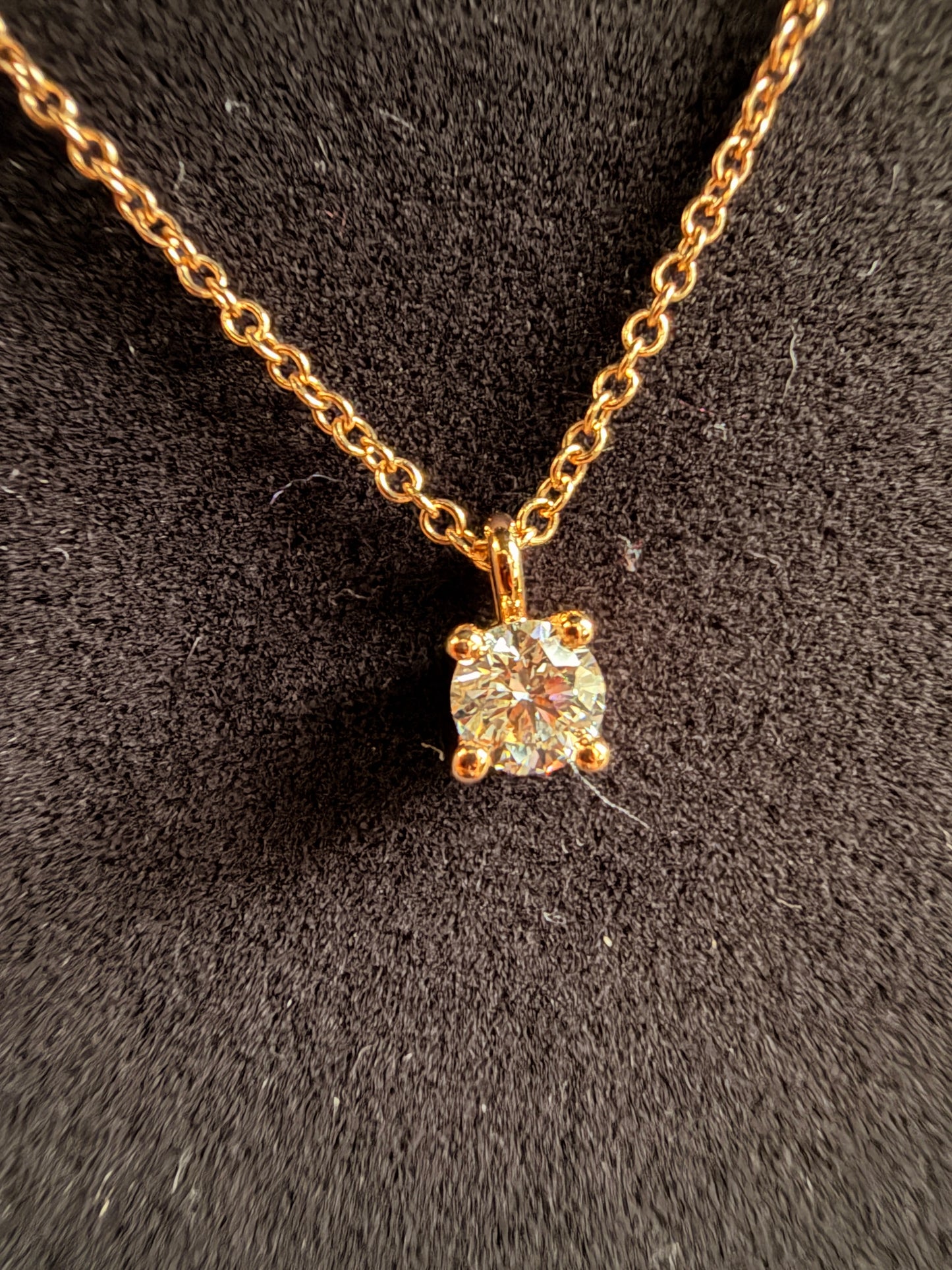 Tiffany & Co 18k Rose Gold Solitaire Necklace