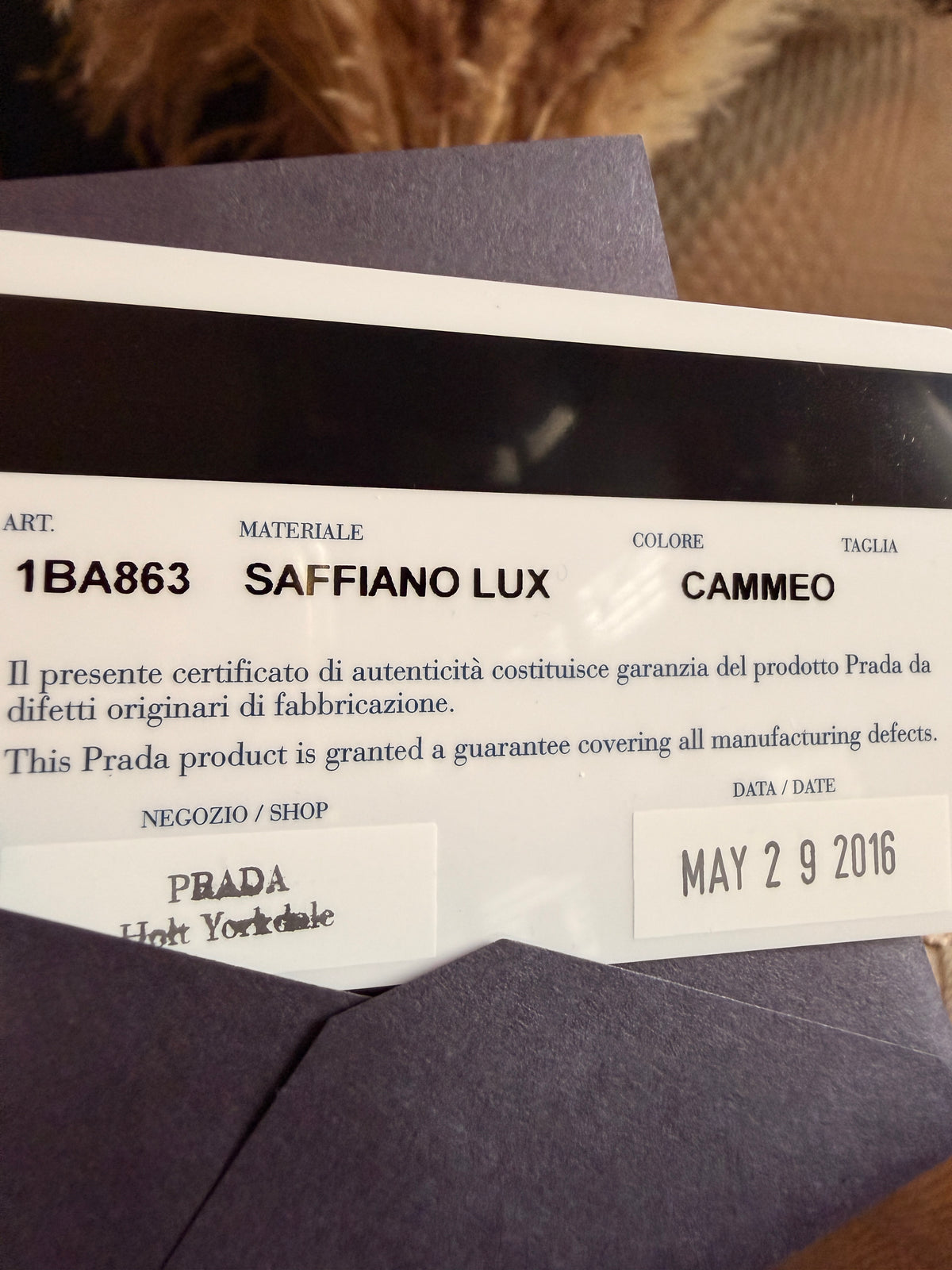 Prada Galliera in Blush- Saffiano