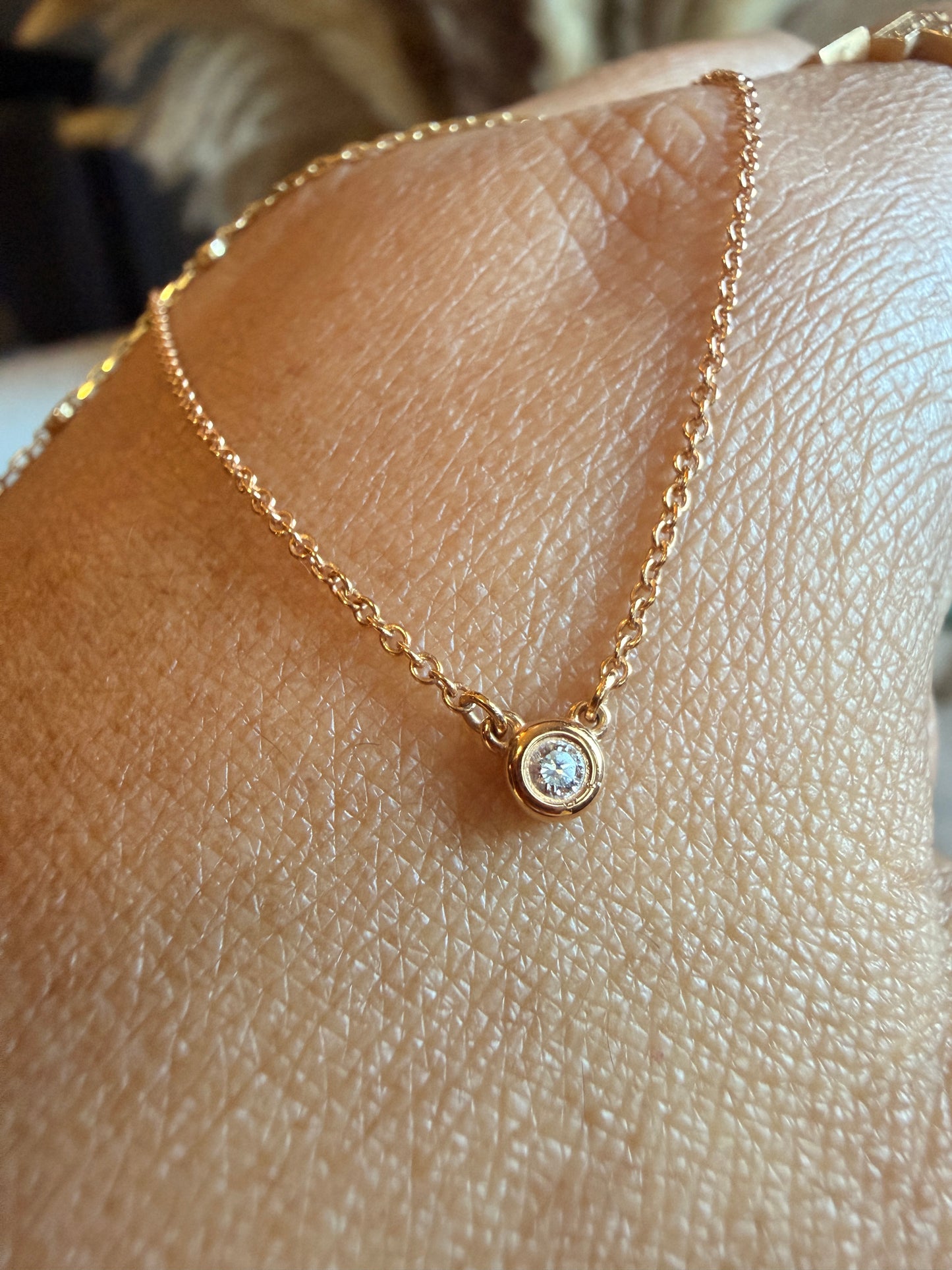 Tiffany & Co. Diamond by the Yard Necklace in 18k Rose Gold