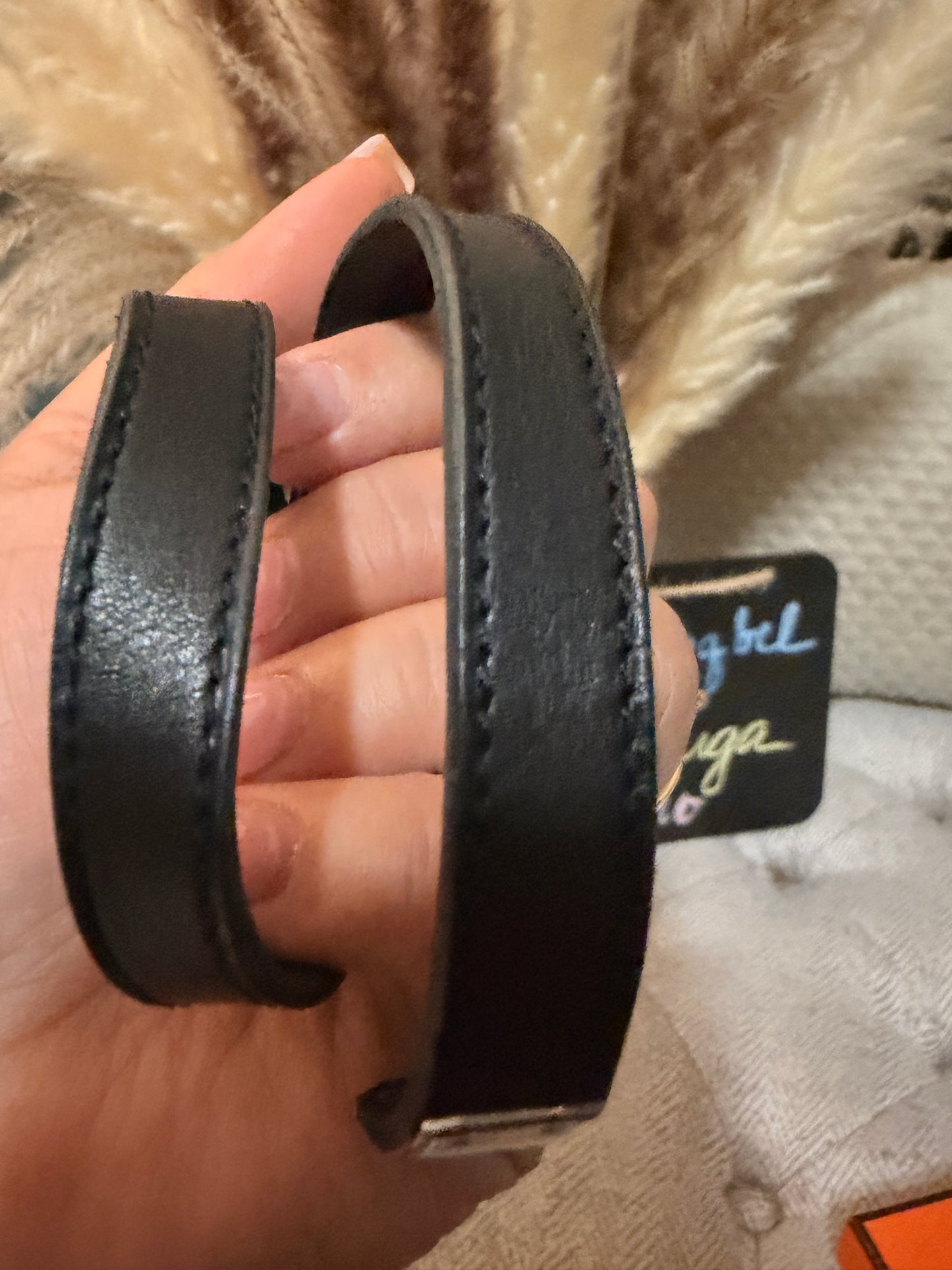 Hermès Kelly Double Tour Bracelet in Silver Hardware