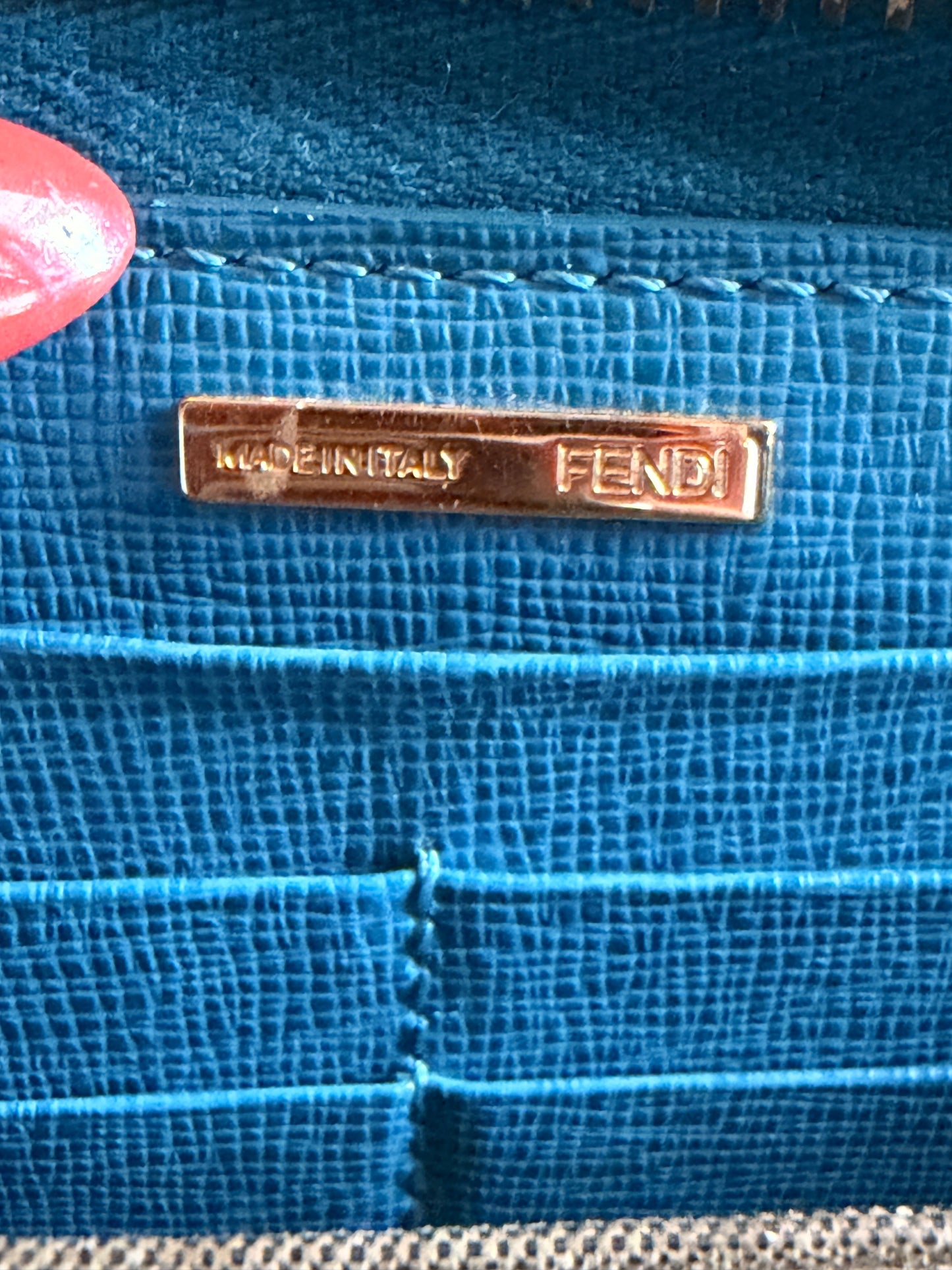 Fendi Zucca Turquoise Wallet