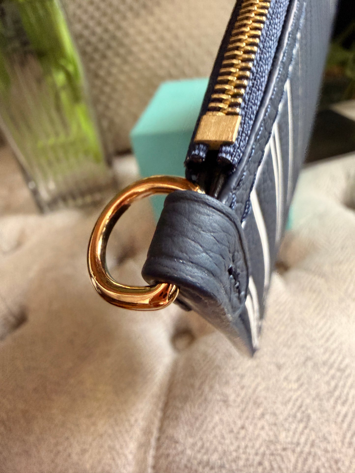 Louis Vuitton Calfskin Inside-out Neverfull Pouch in Navy