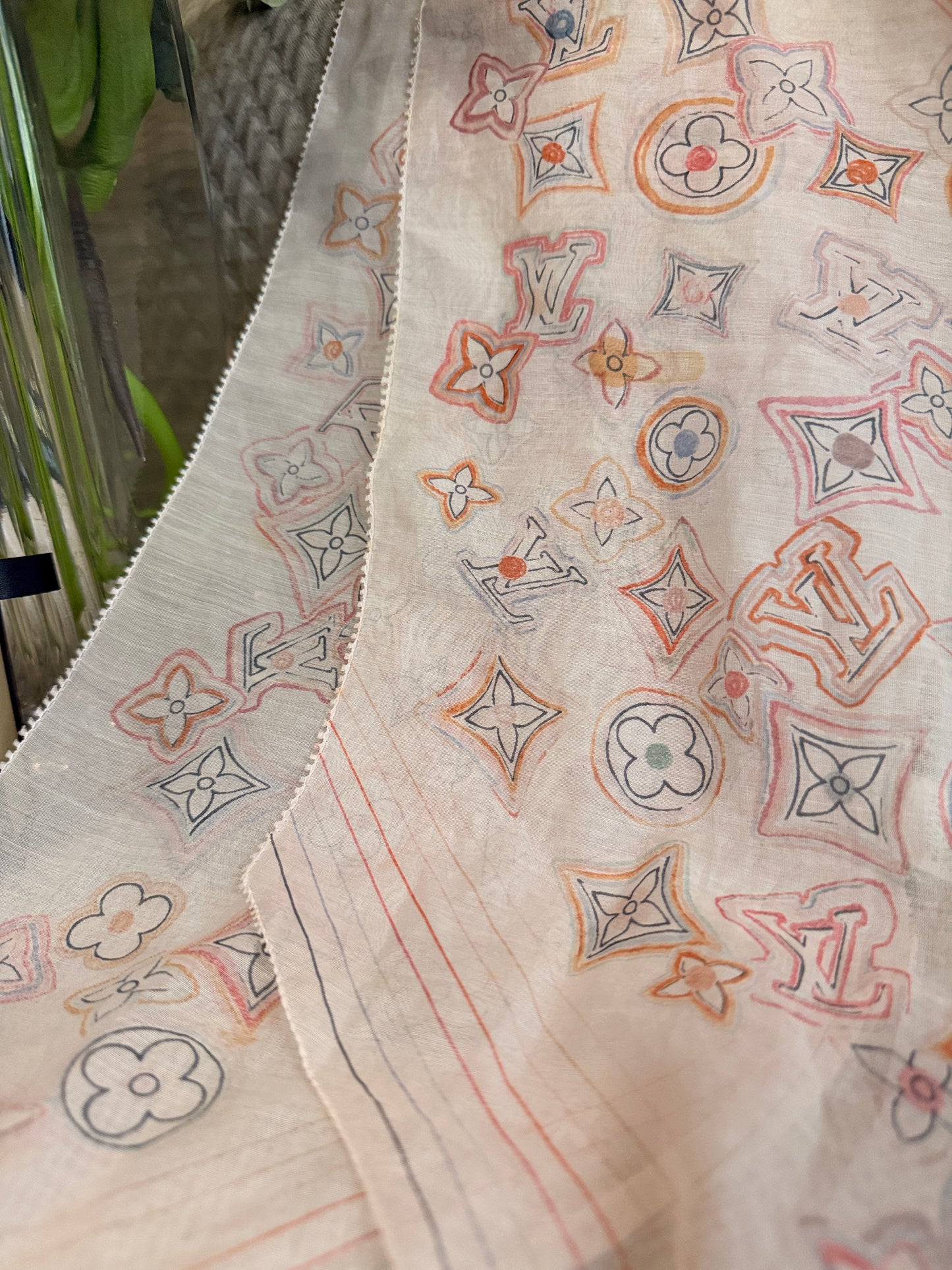 Louis Vuitton Light Pink Monogram Bandeau Scarf
