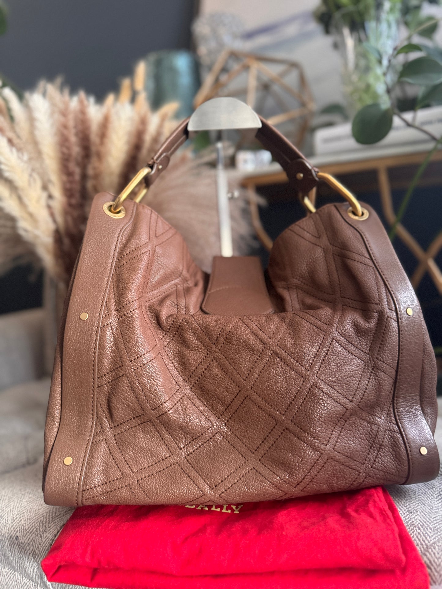 Bally Vintage Quilted Leather Hobo