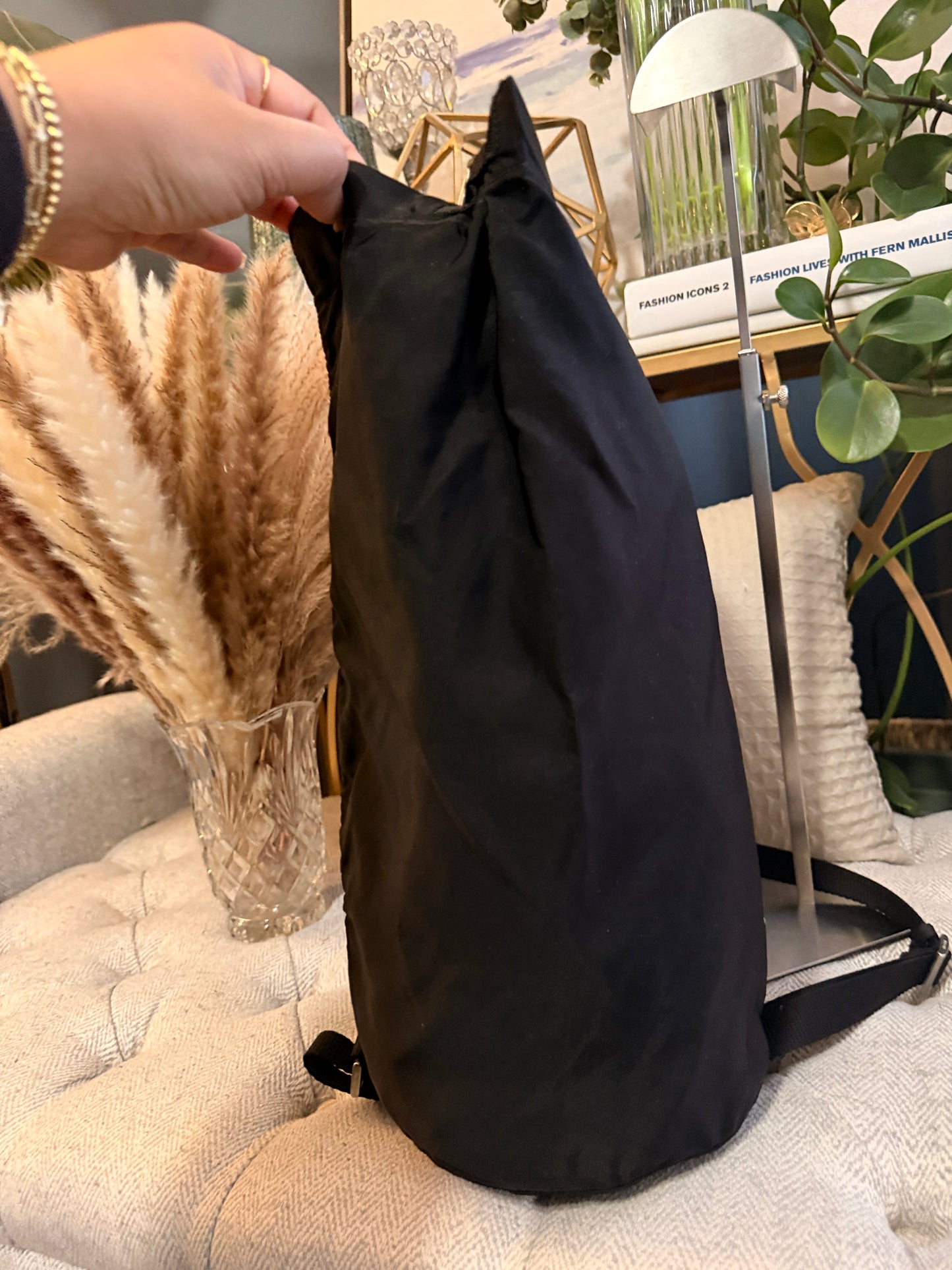 Prada Tessuto Black Nylon Shoulder Bag /Bottle Holder