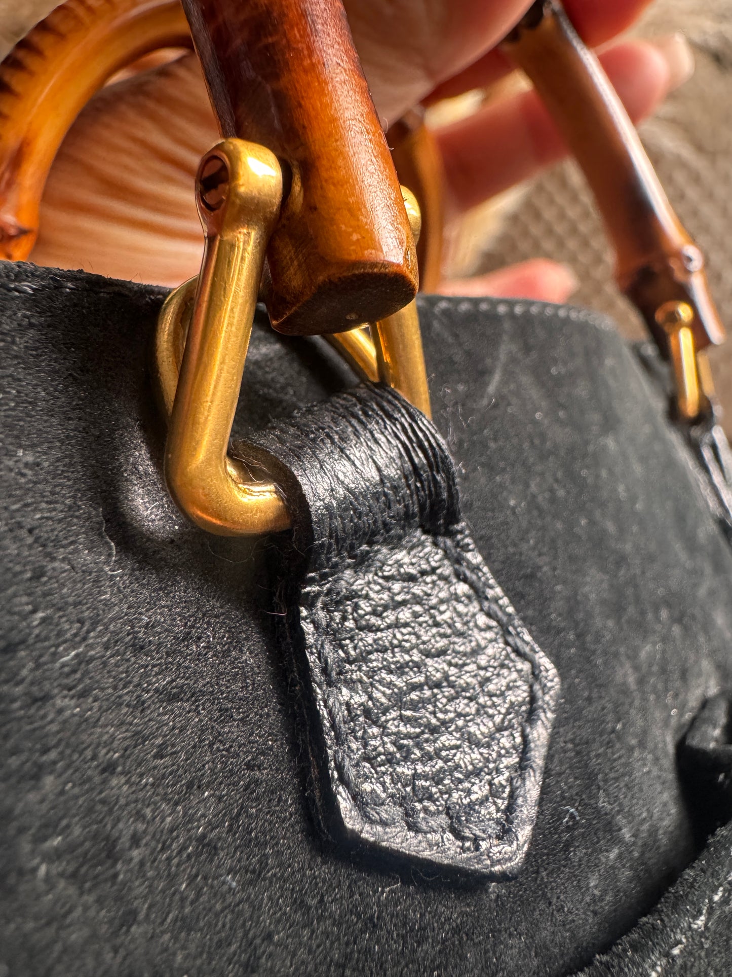 Gucci Vintage Mini Diana in Suede and Leather- with crossbody strap