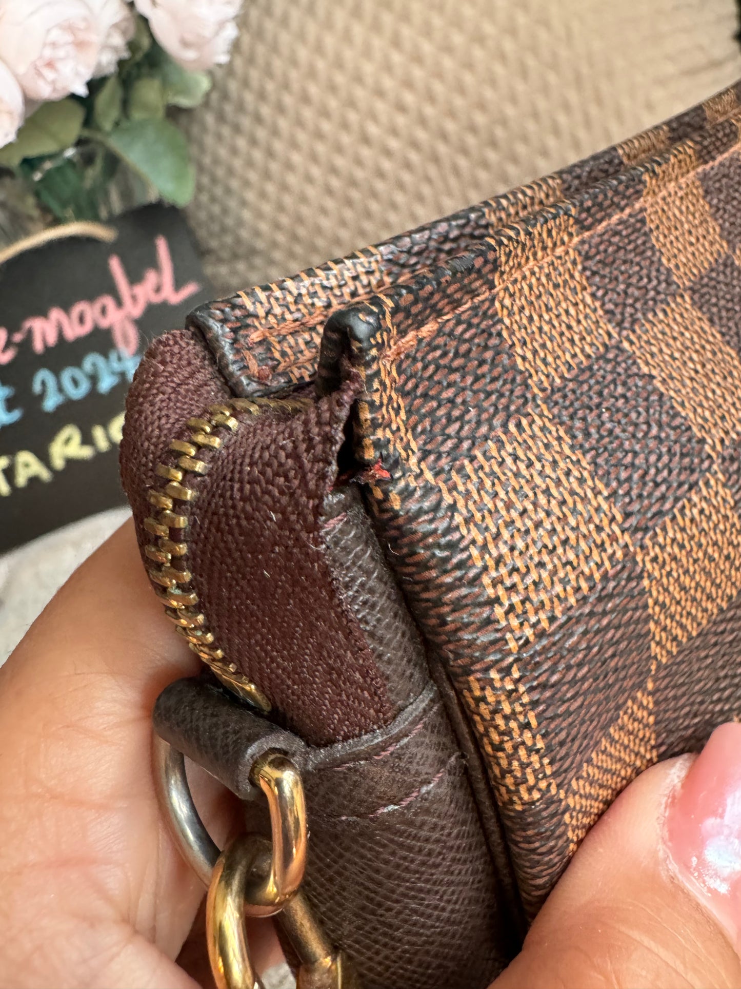 Louis Vuitton Trousse Pochette in Damier Ebene