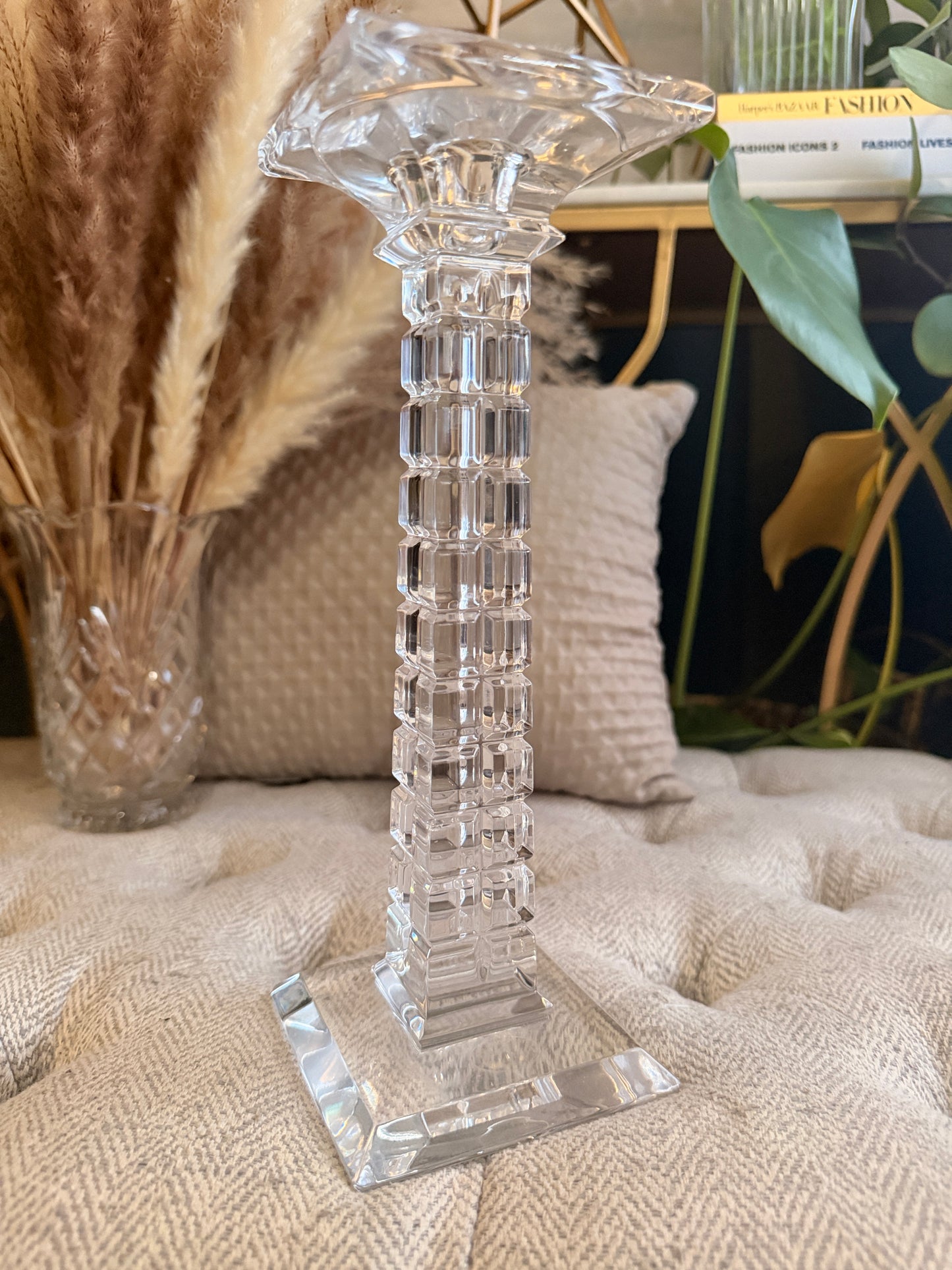 24% Lead Crystal Candle Holder