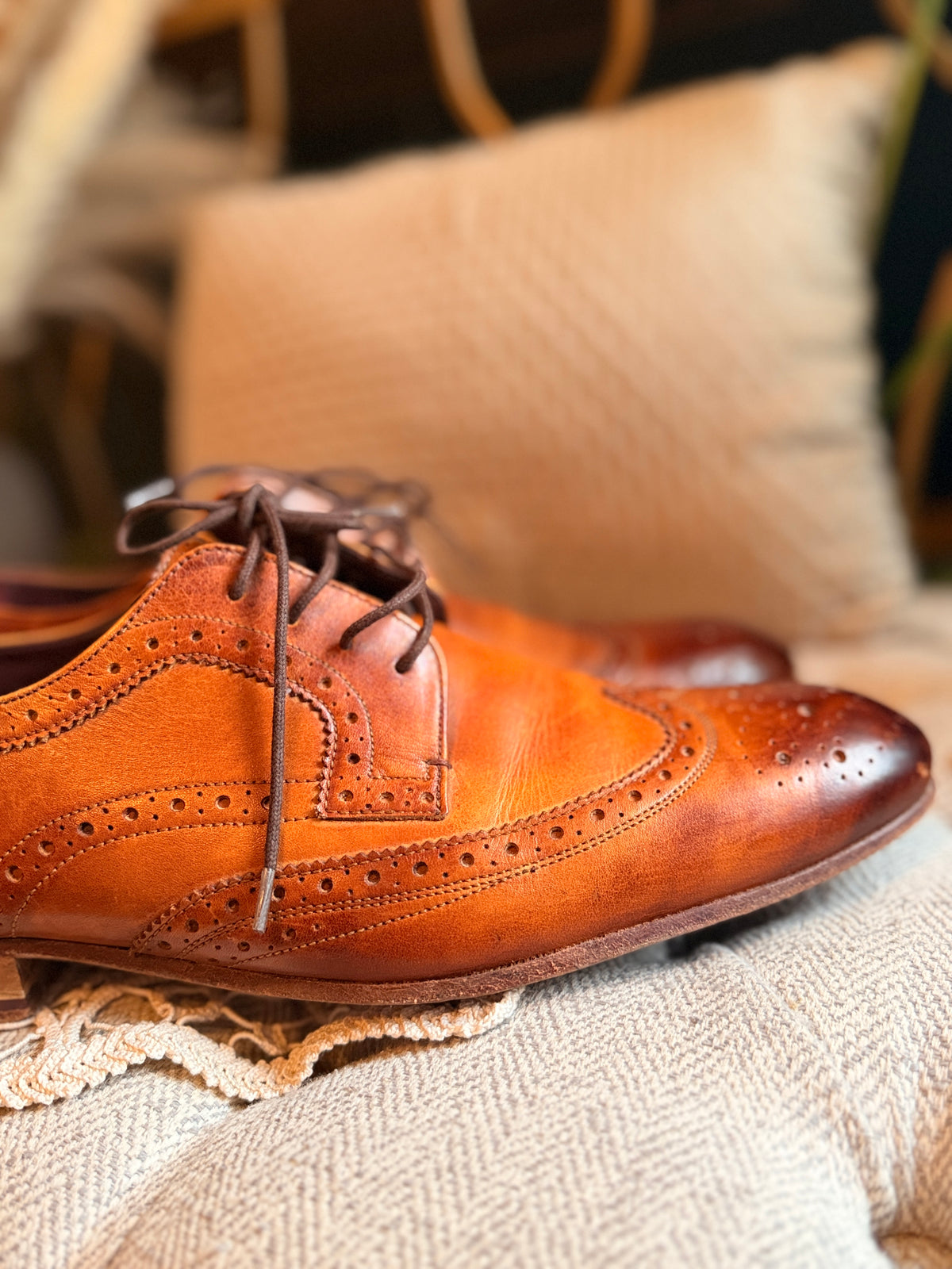 Ted Baker Gryene Men’s Cognac Leather brogues in size 12US
