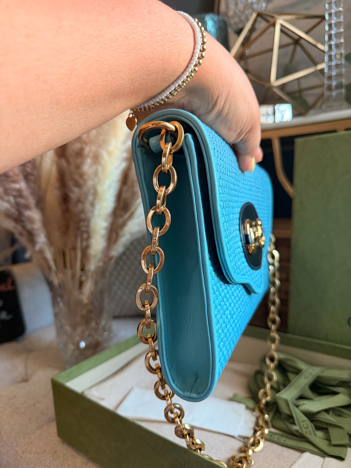Gucci 1955 Horsebit Raffia Bag-NEW in Box