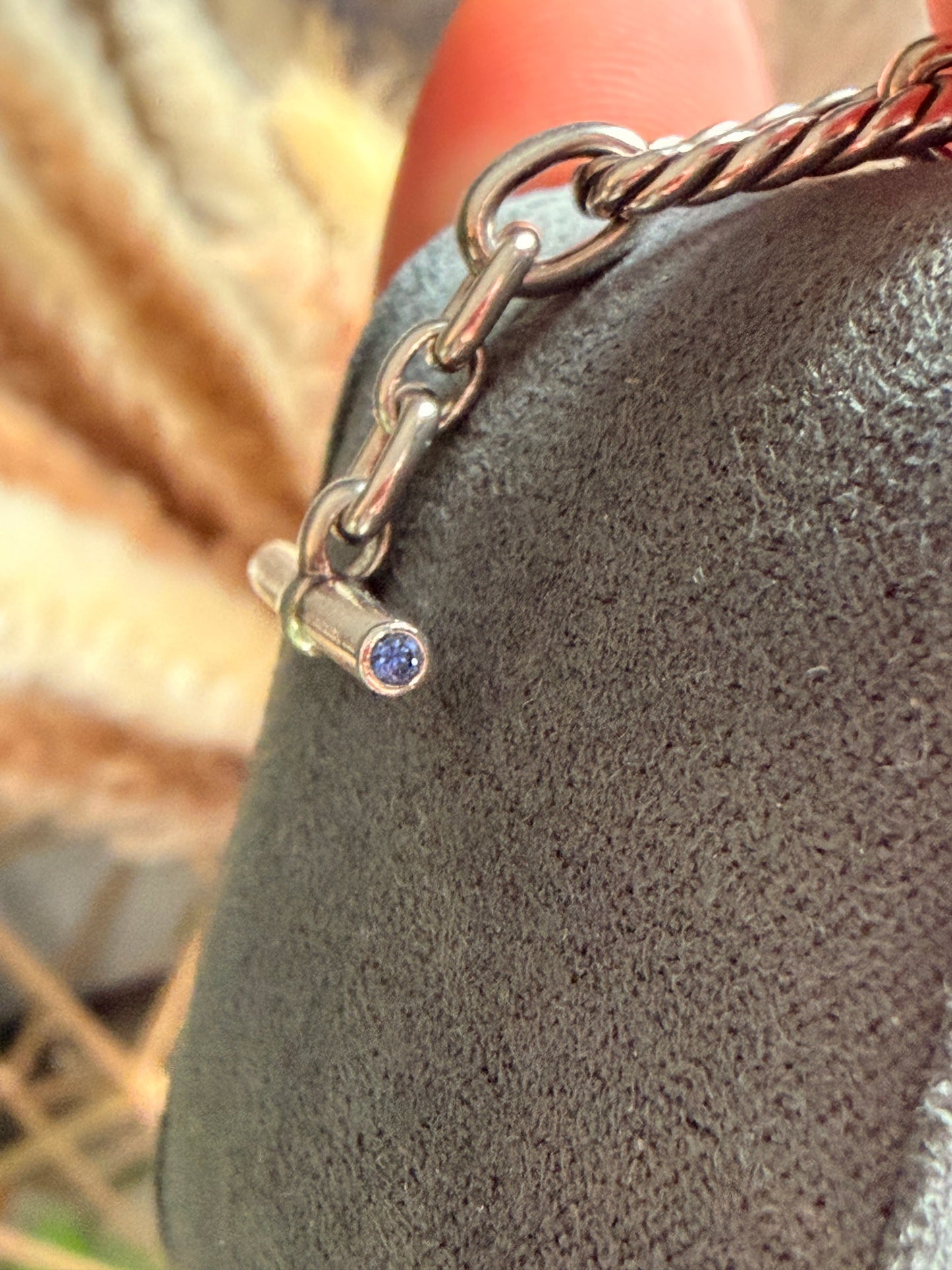 David Yurman Cushion Chain Toggle bracelet with Sapphires