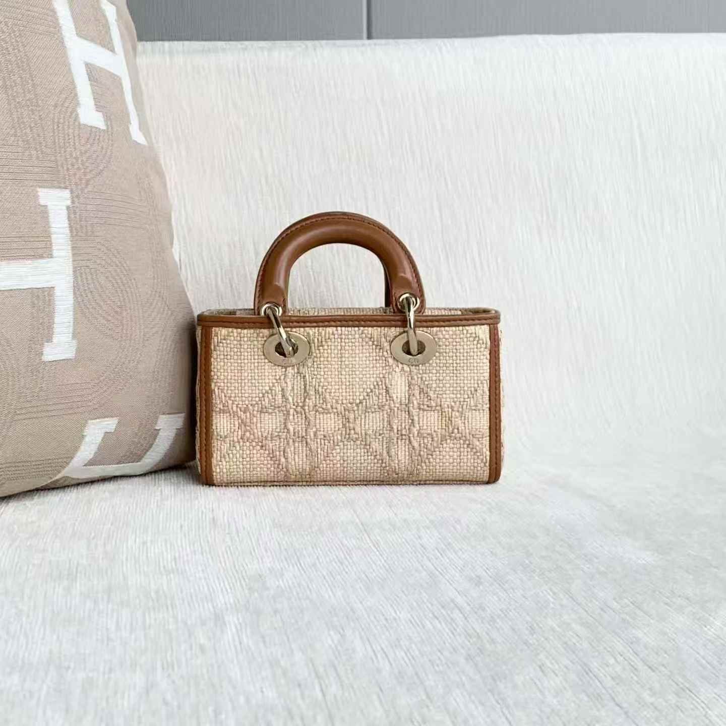 FOR PREORDER ONLY- Dior Micro Cannage Raffia Cannage Lady D-Joy