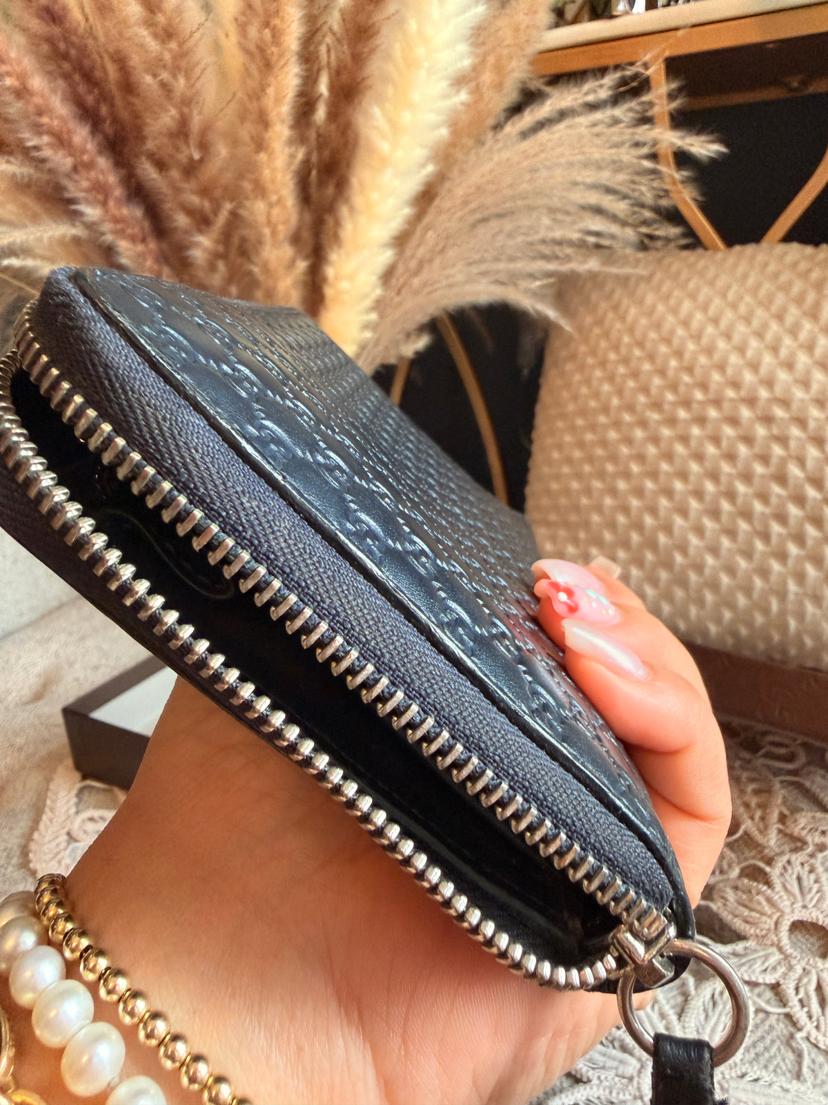 GUCCI
Blue Micro Guccissima Leather Long Zippy Organizer Wallet