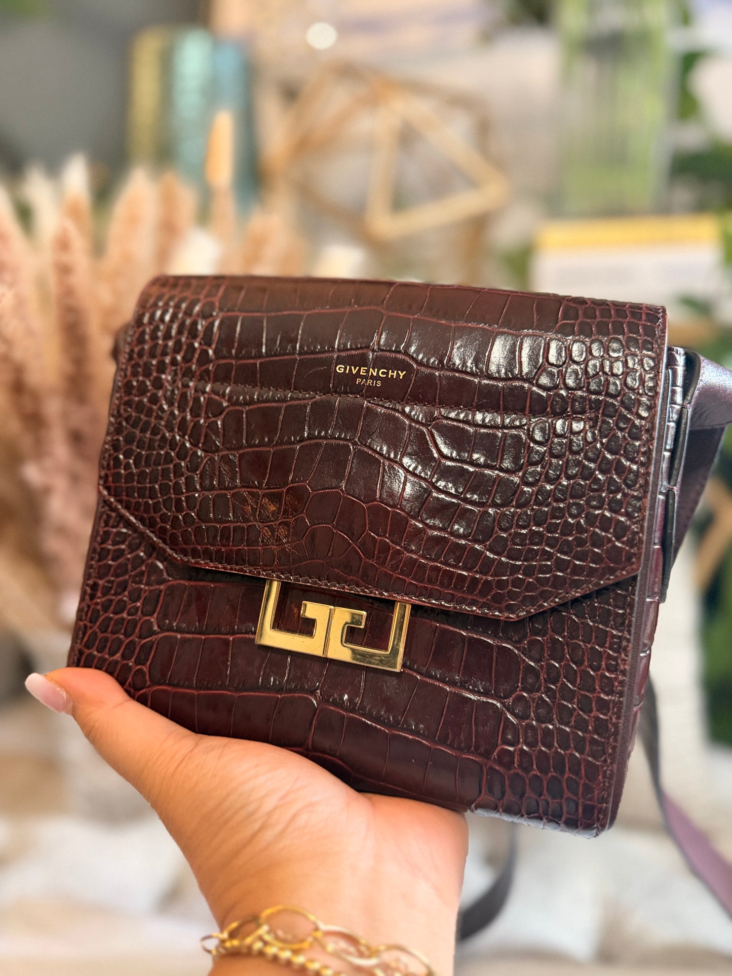 Givenchy Eden in Croc Embossed Calfskin