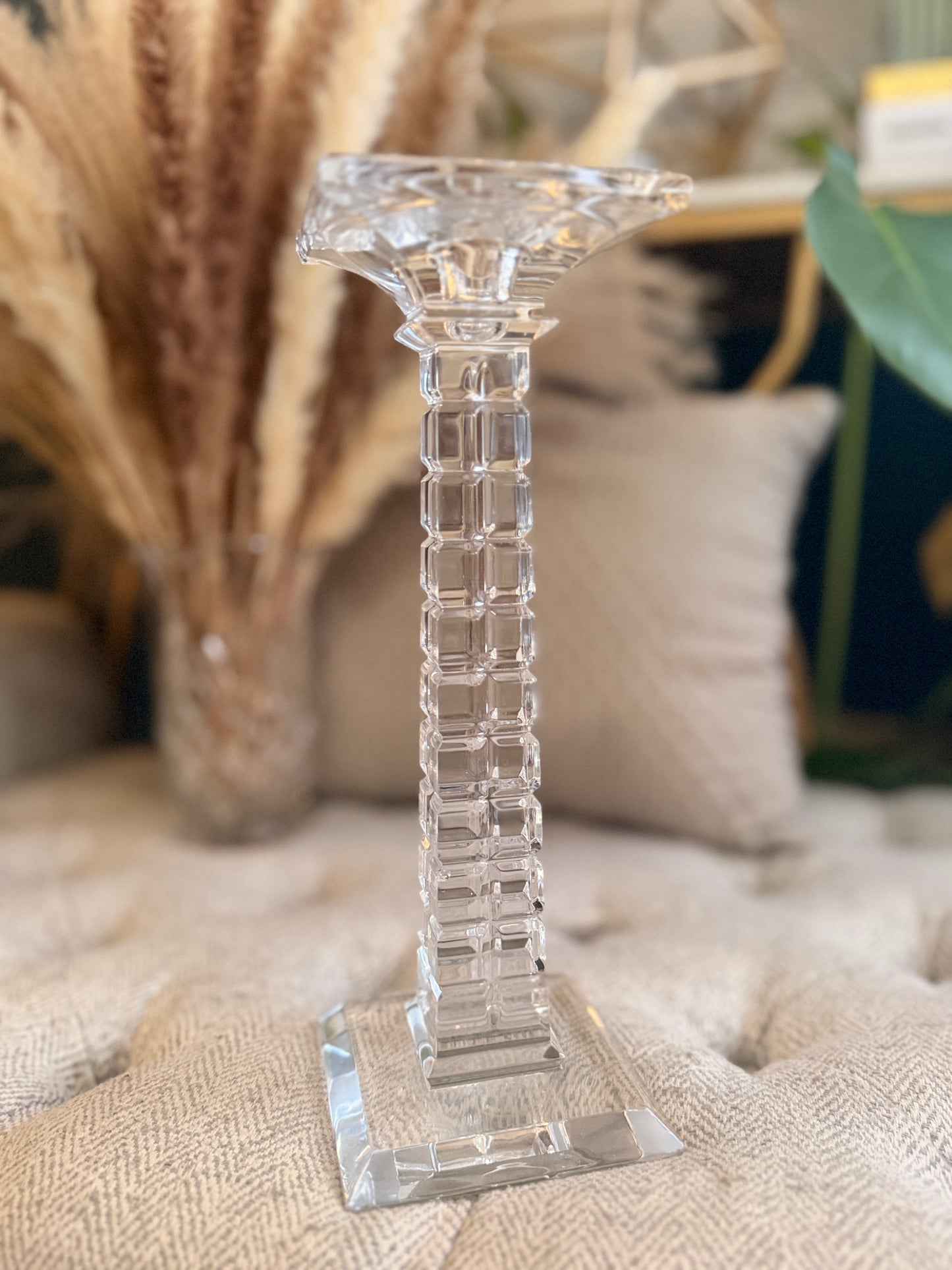 24% Lead Crystal Candle Holder