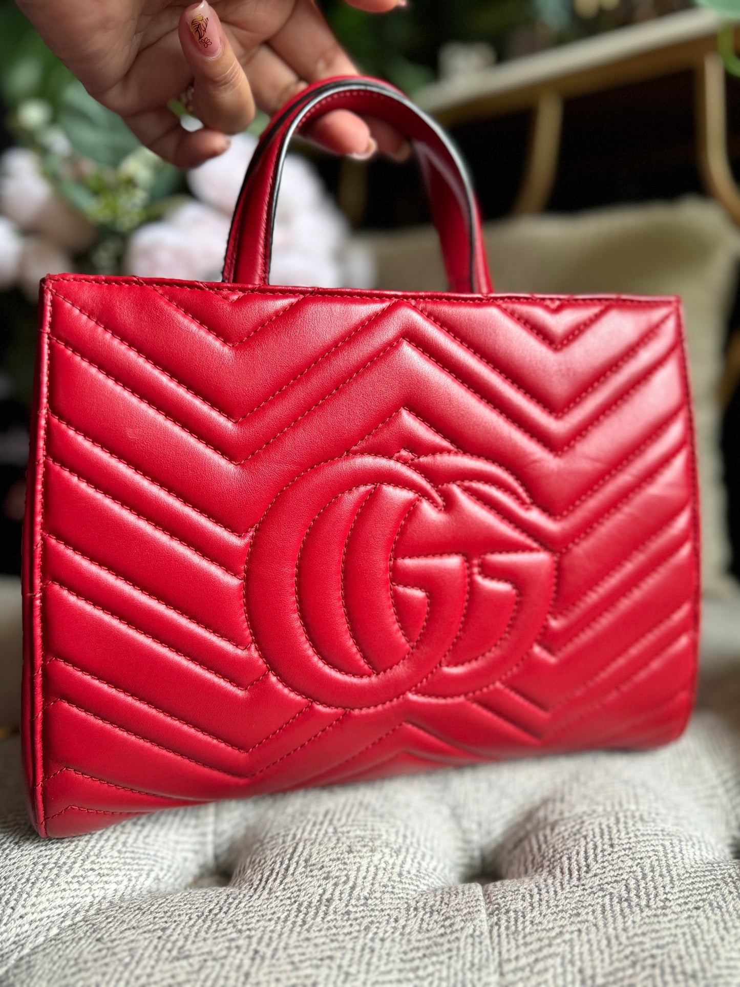 Gucci  Small GG Marmont Matelasse Tote