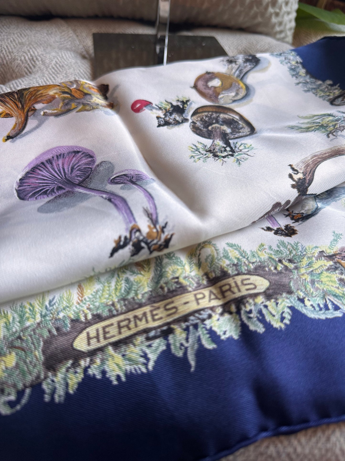 Hermes Champignons Silk Scarf