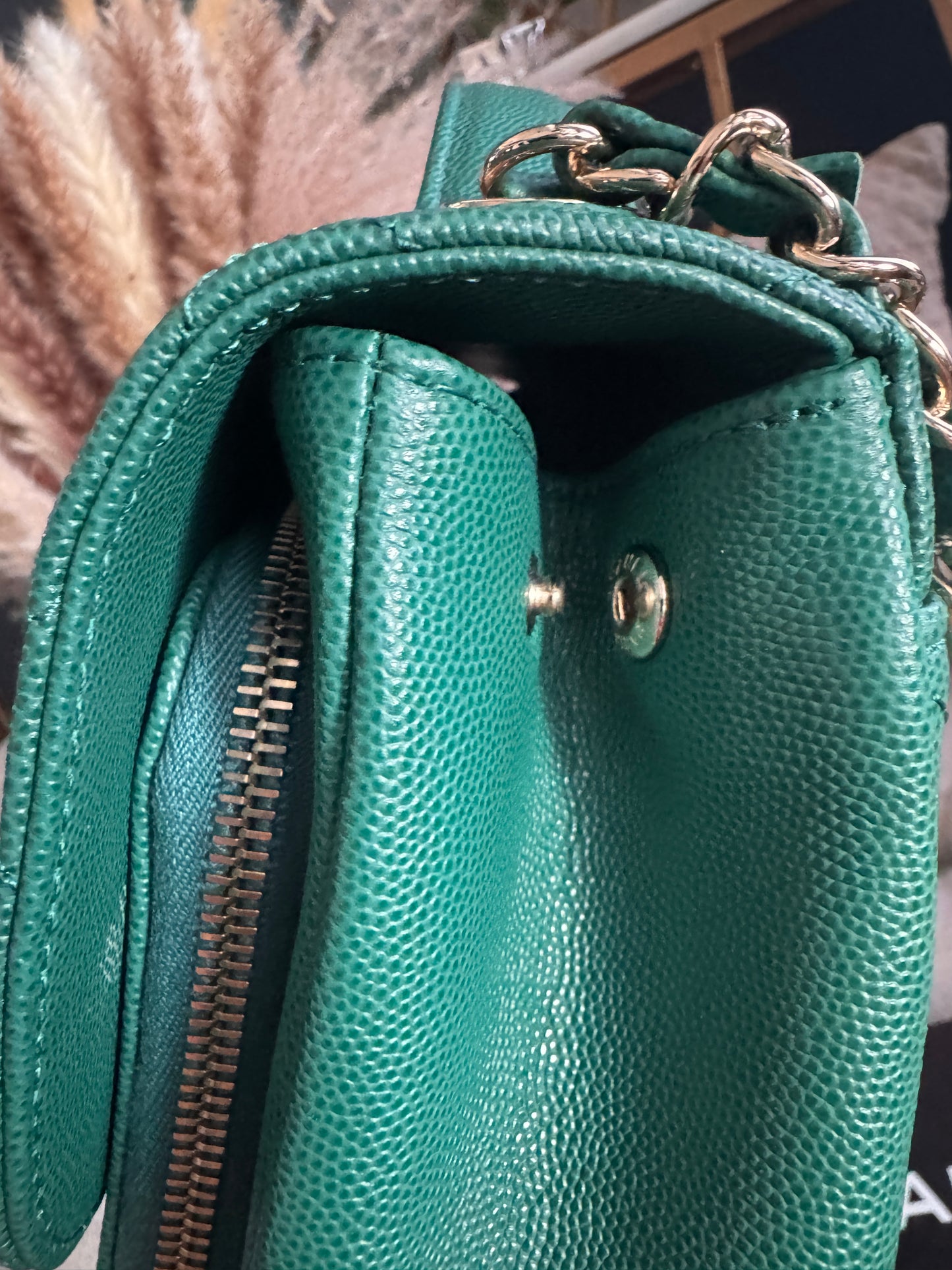 Chanel Business Affinity in gorgeous Green Caviar
