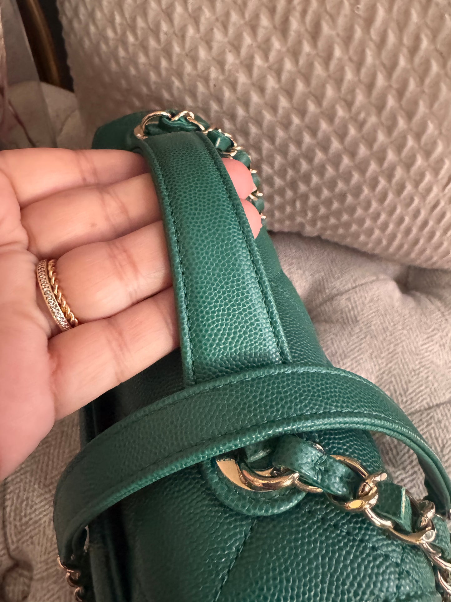 Chanel Business Affinity in gorgeous Green Caviar
