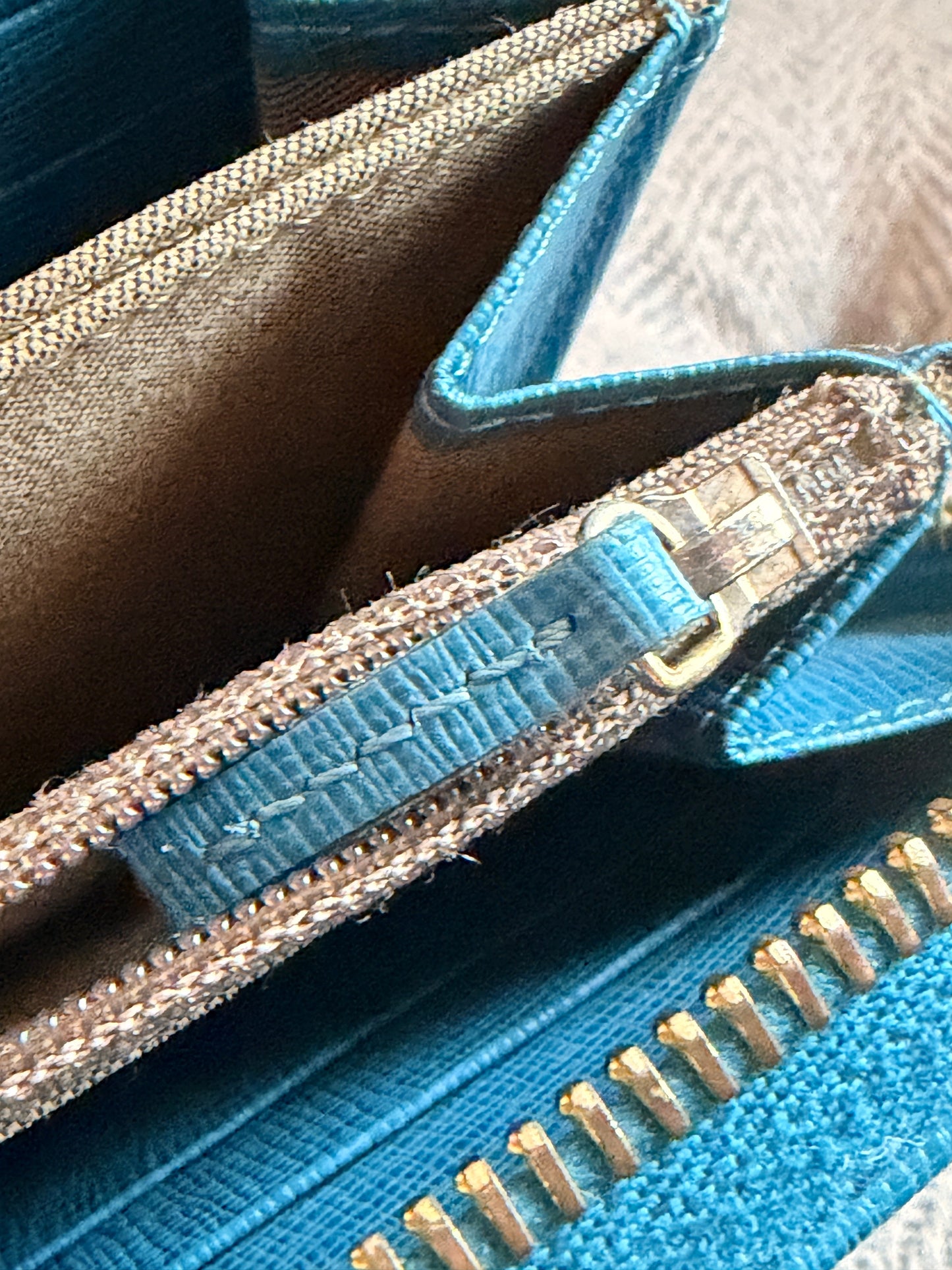Fendi Zucca Turquoise Wallet