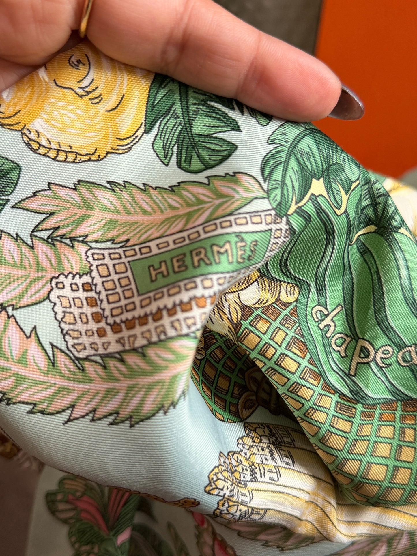 Hermes Multicolor Carré 90 silk handkerchief circa 90's Collection.