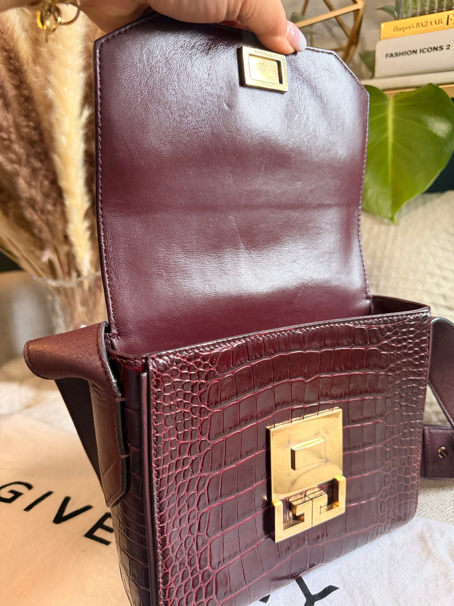 Givenchy Eden in Croc Embossed Calfskin