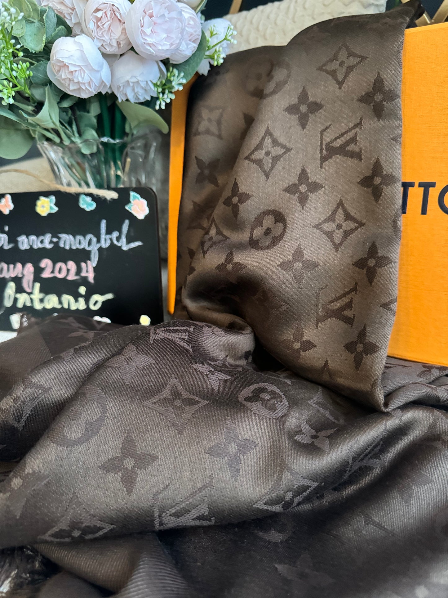 Louis Vuitton Dark Brown Monogram Shawl