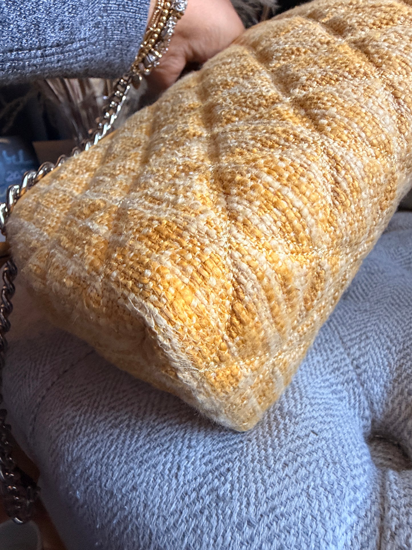 Kate Spade Quilted Chain-Handle Shoulder Bag in Mustard Yellow
