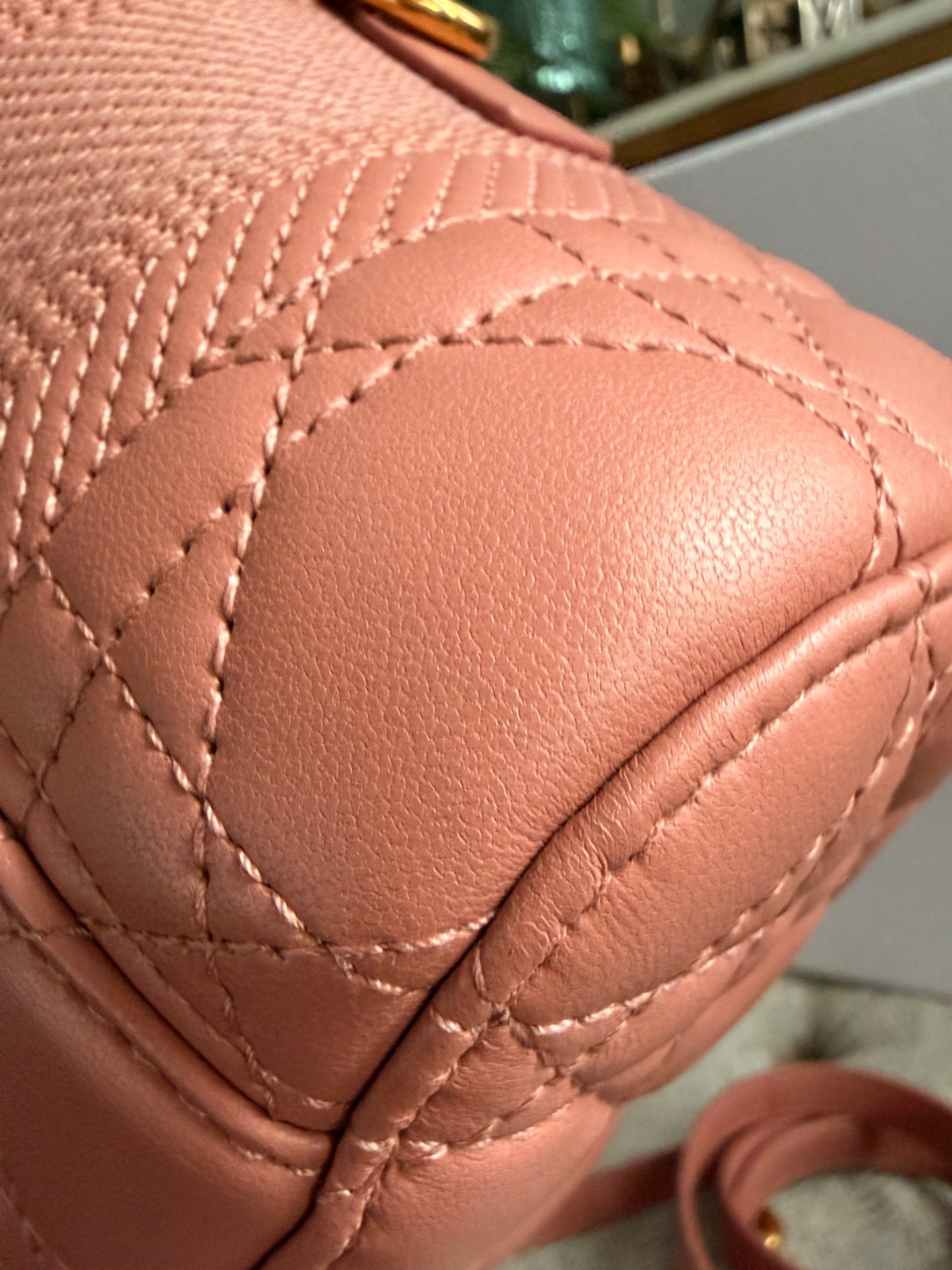 Christian Dior Lambskin Cannage Small Vanity Case