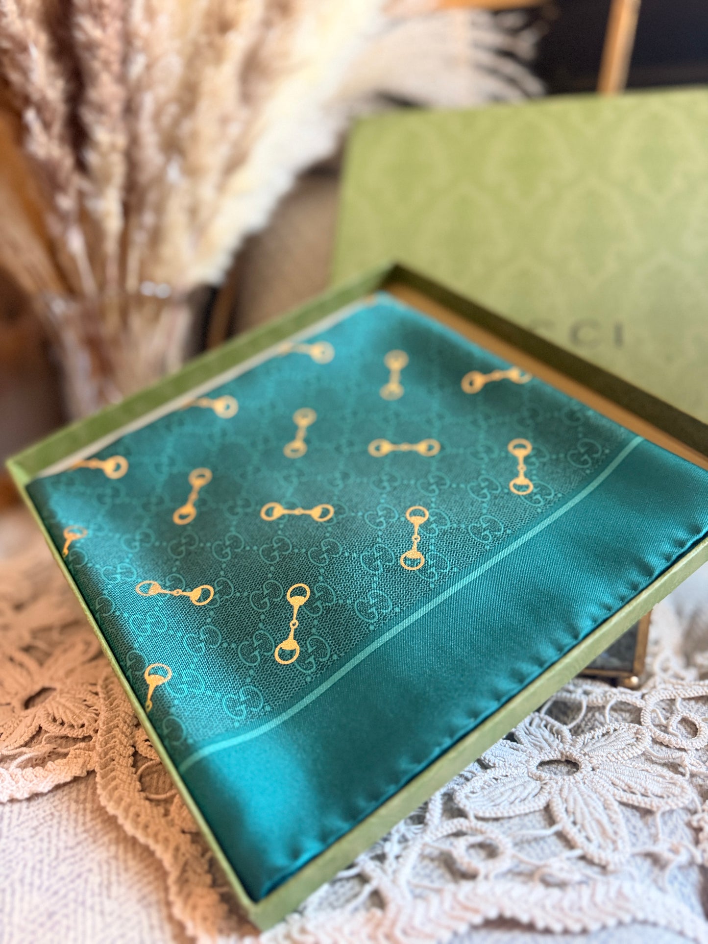 Gucci Horsebit Silk Scarf