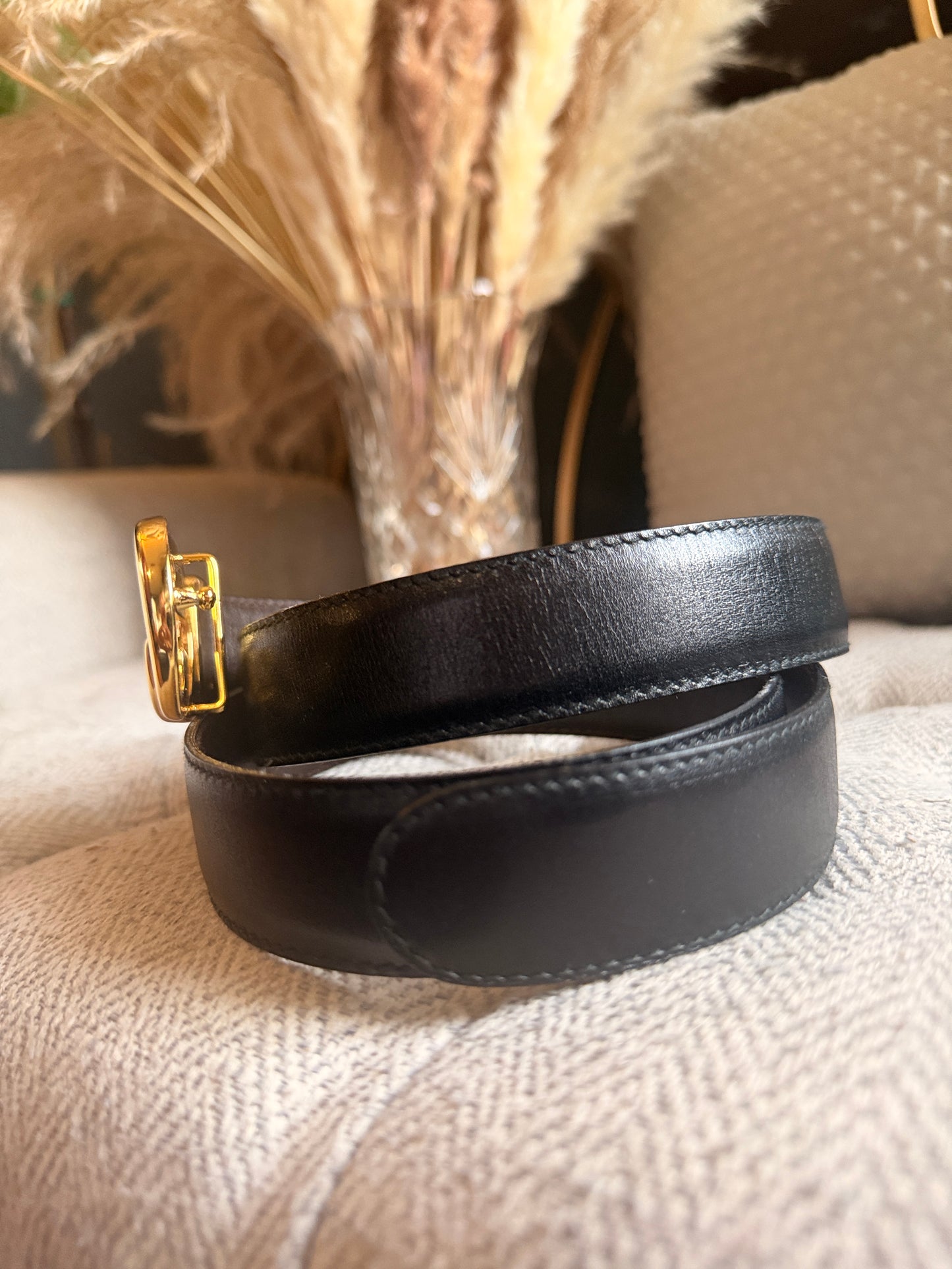 Gucci Reversible Vintage Belt -Black/Dark Brown size105