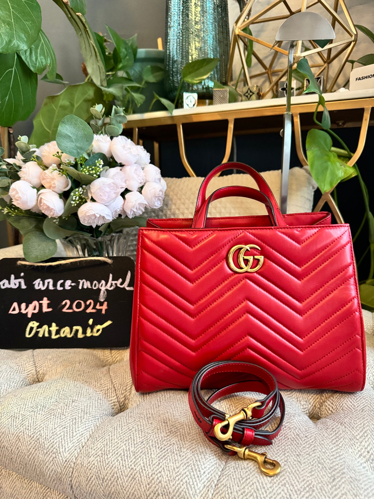 Gucci  Small GG Marmont Matelasse Tote