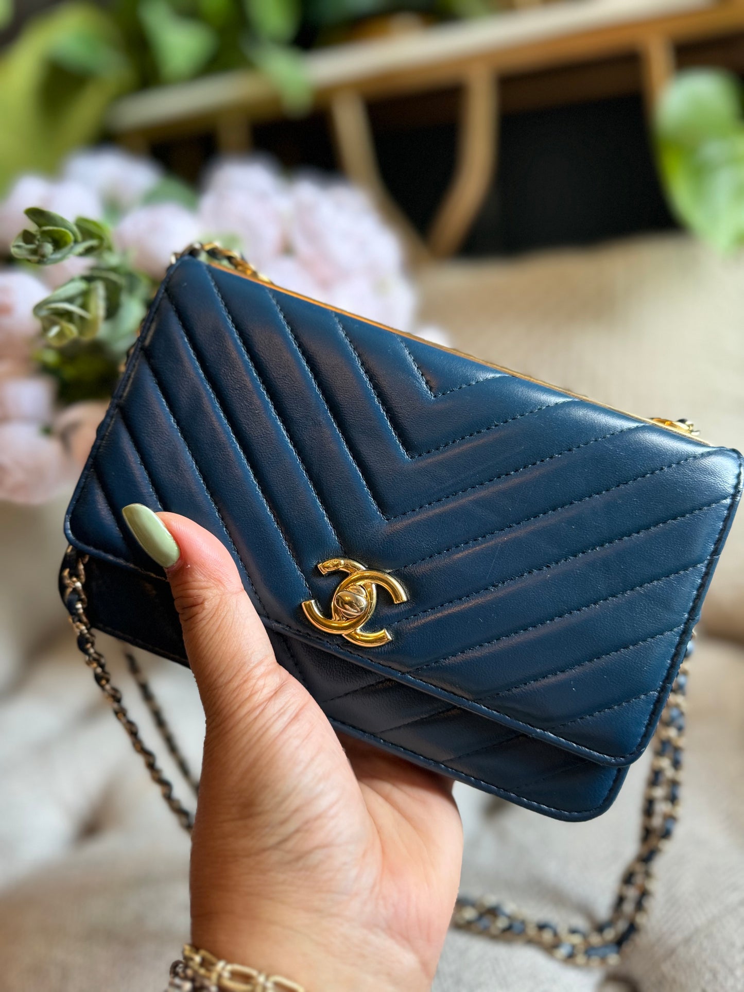 Chanel Trendy WOC in Blue with GHW