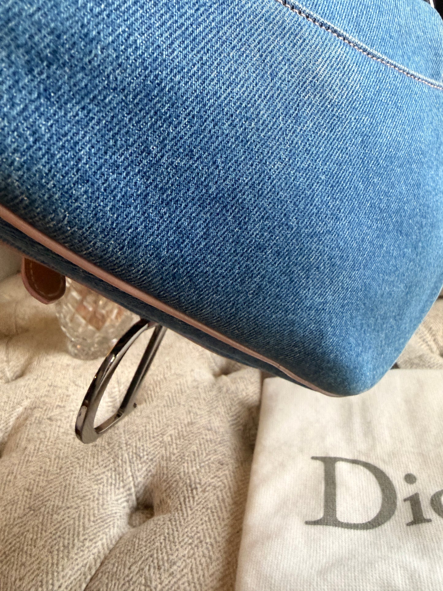 DIOR Vintage Denim Saddle in Medium