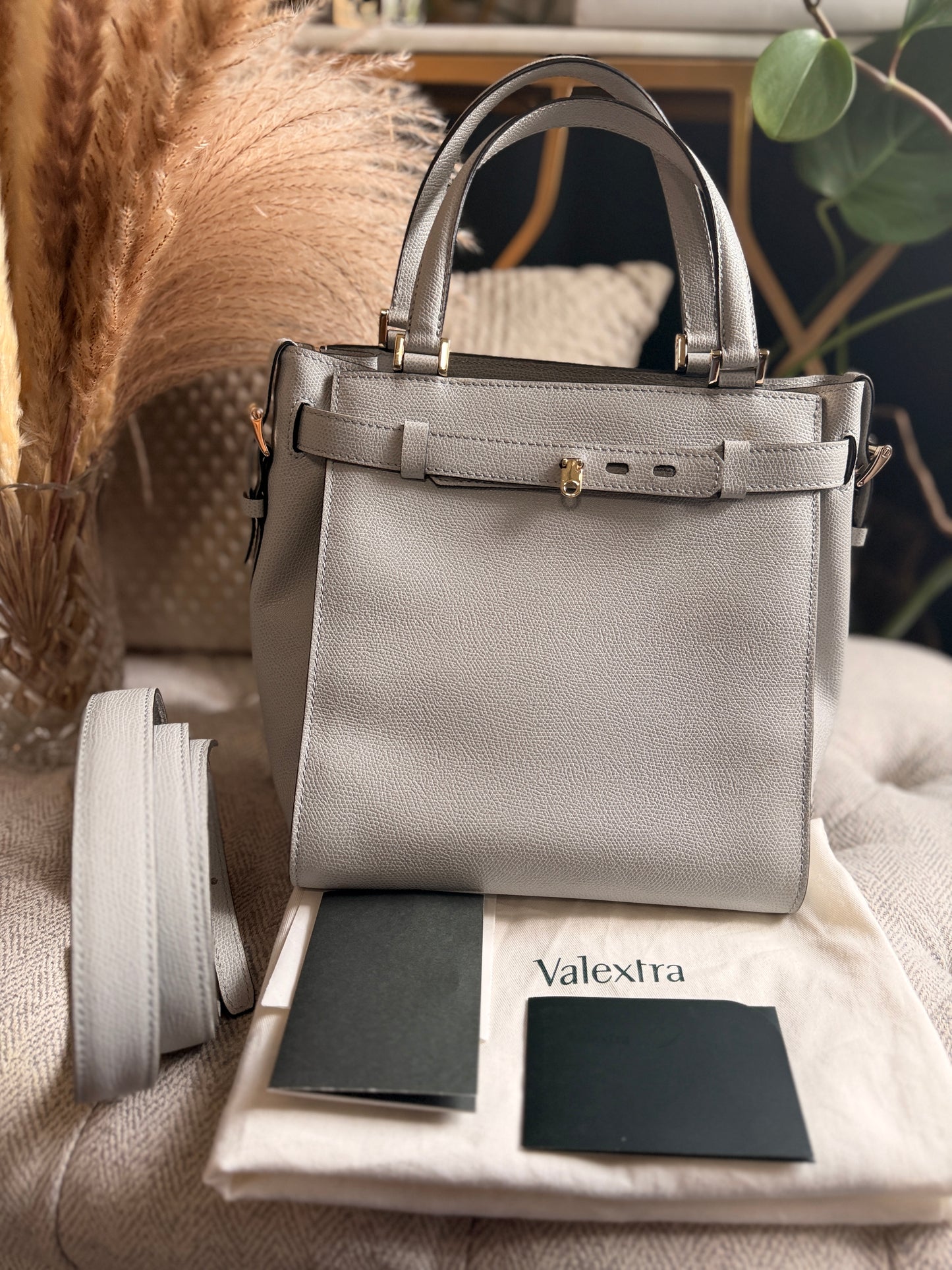 Valextra B Cube in Cool Grey