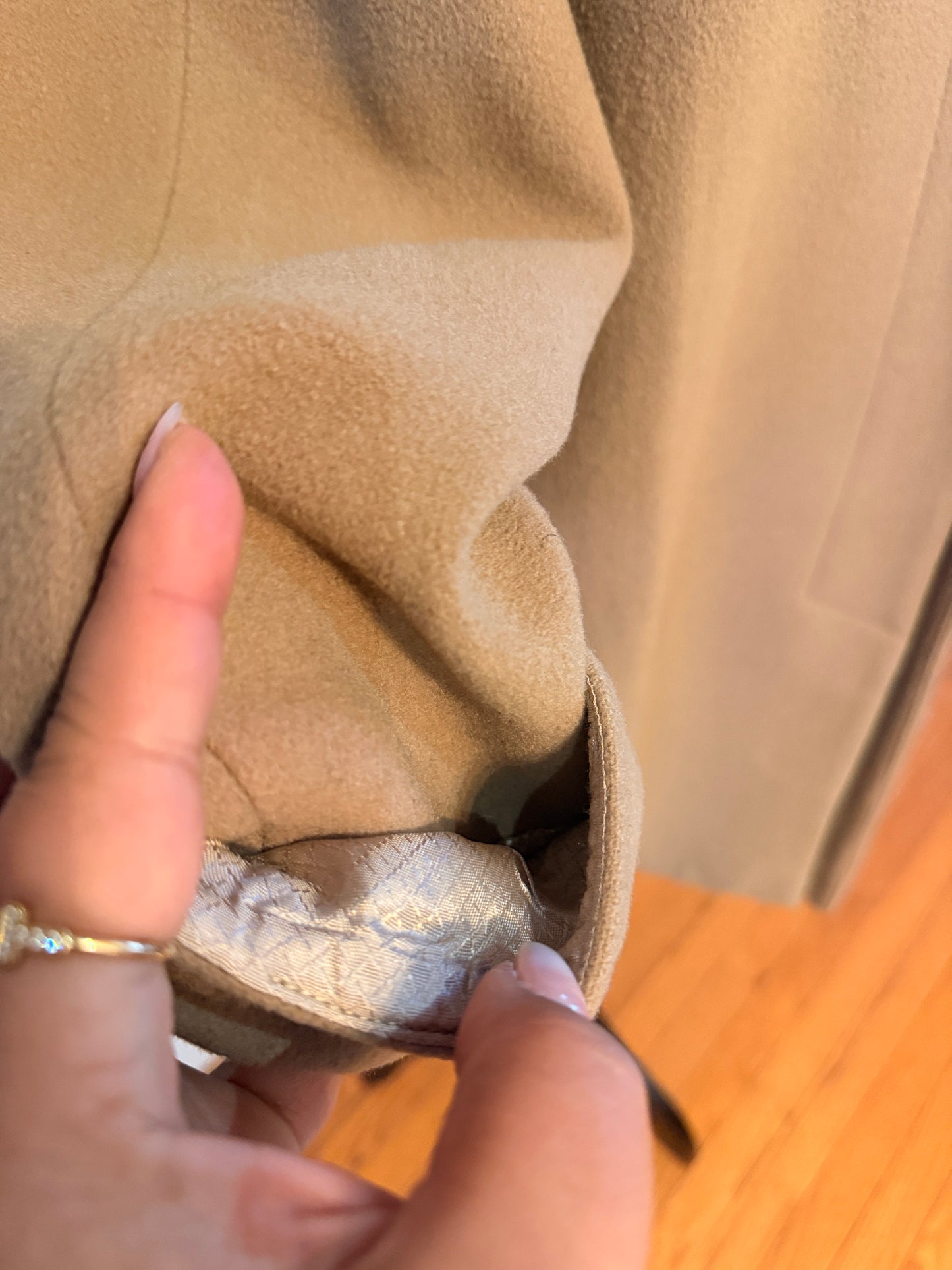 Lorne Mitchel Wool Cashmere Camel Coat | Size 10 | Timeless Classic