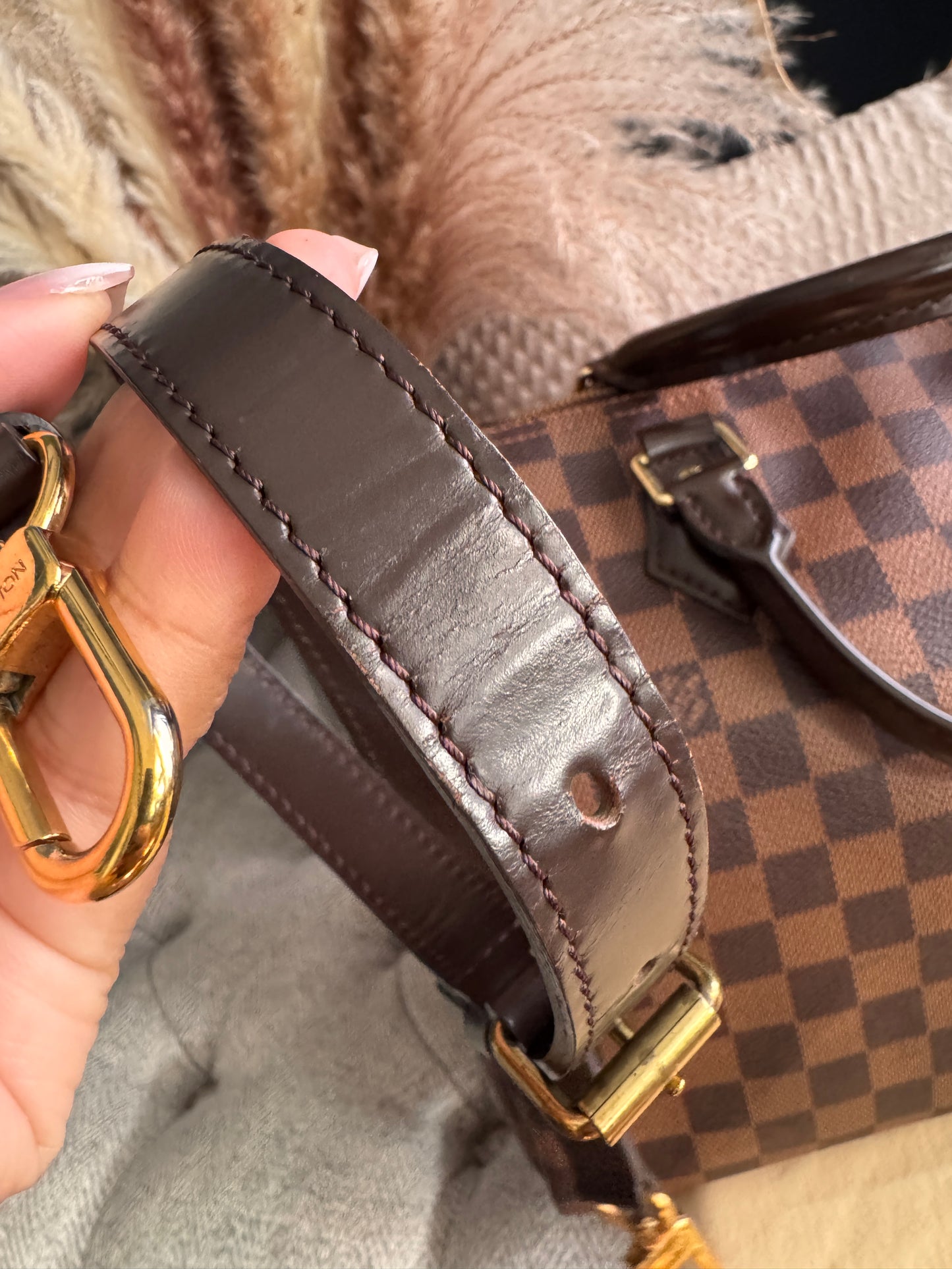 Louis Vuitton Speedy Bandouliere 30 in Damier Ebene