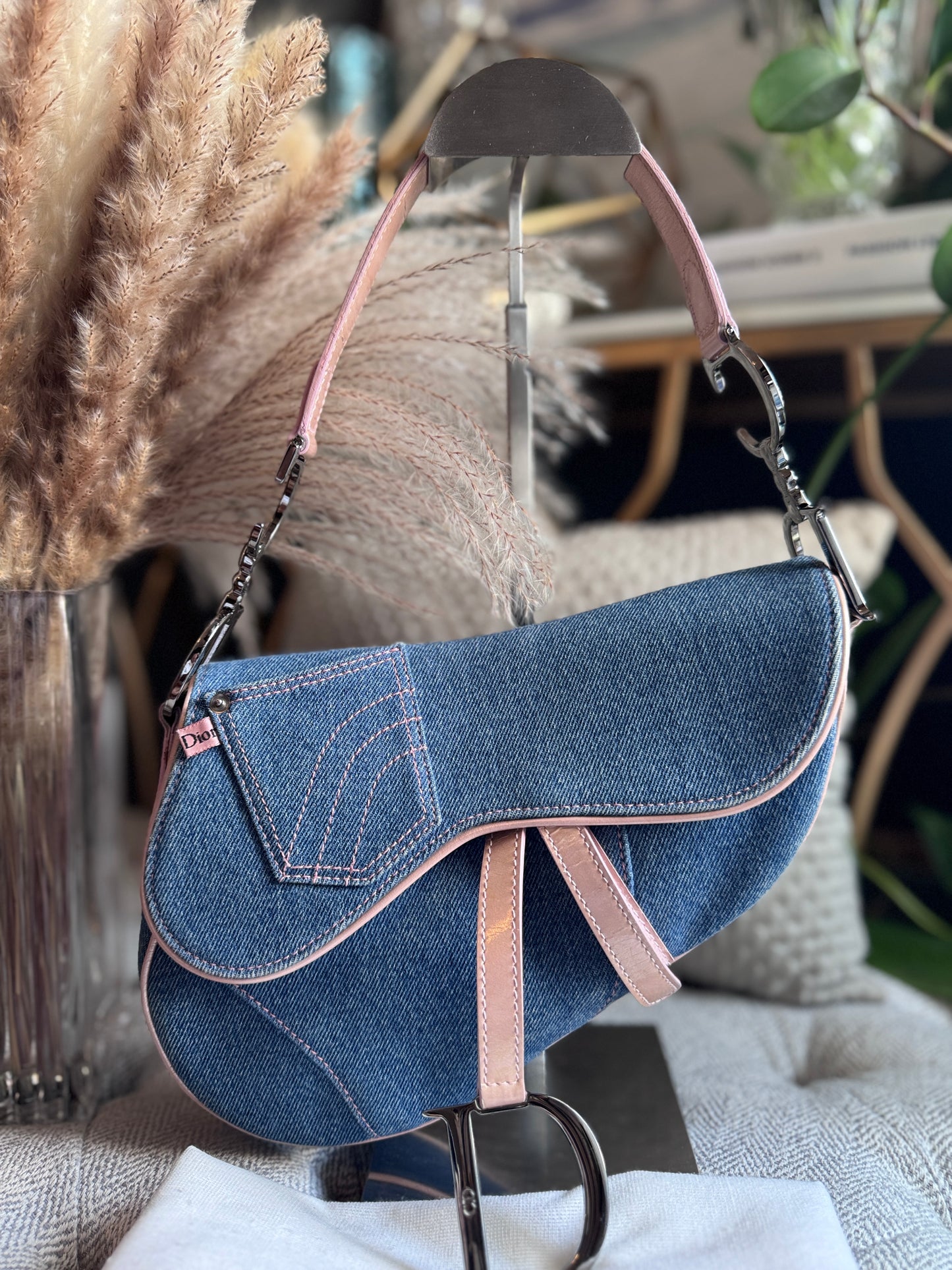 Dior Vintage Denim Saddle