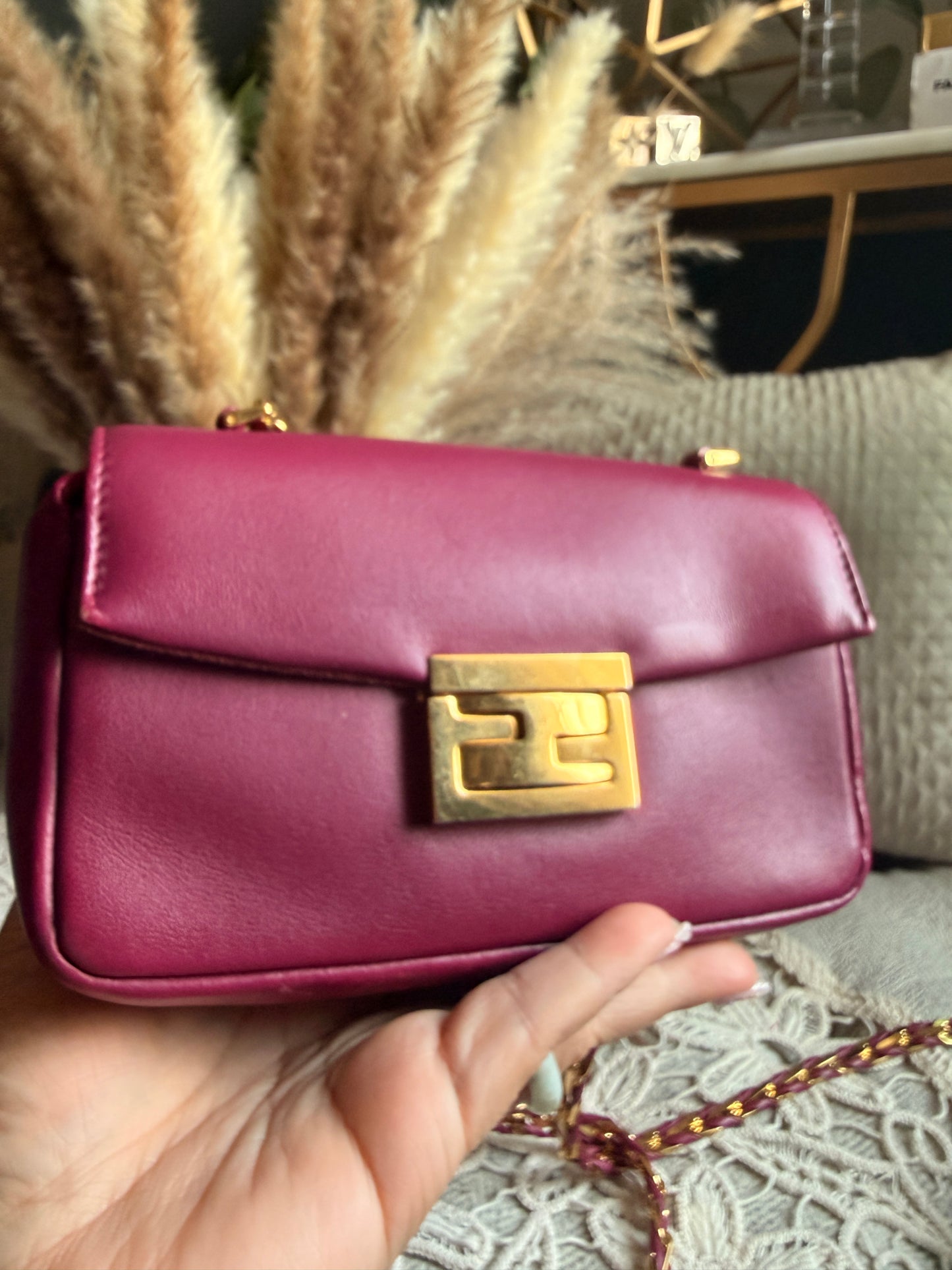 FENDI Shiny Nappa Mini Be Baguette