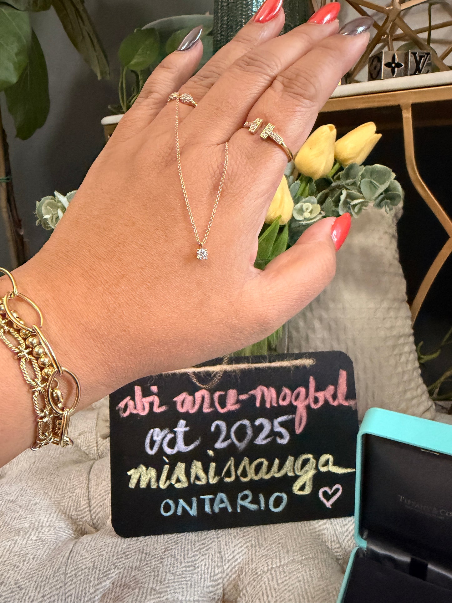 Tiffany & Co 18k Rose Gold Solitaire Necklace