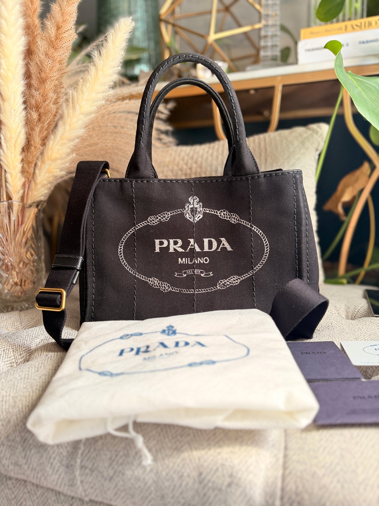 Prada Canapa Small Tote
